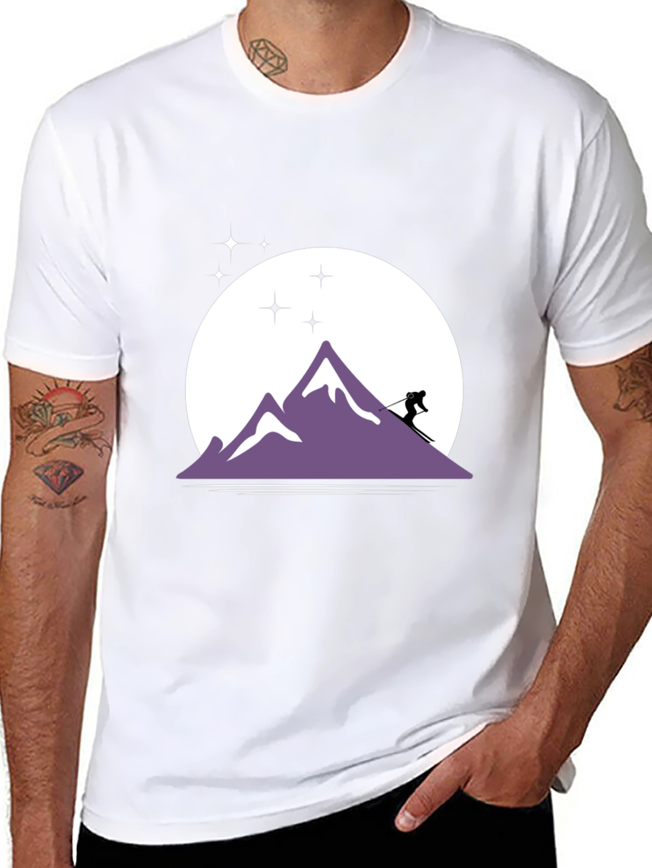 Black Mountain Skier Graphic Tee view 8