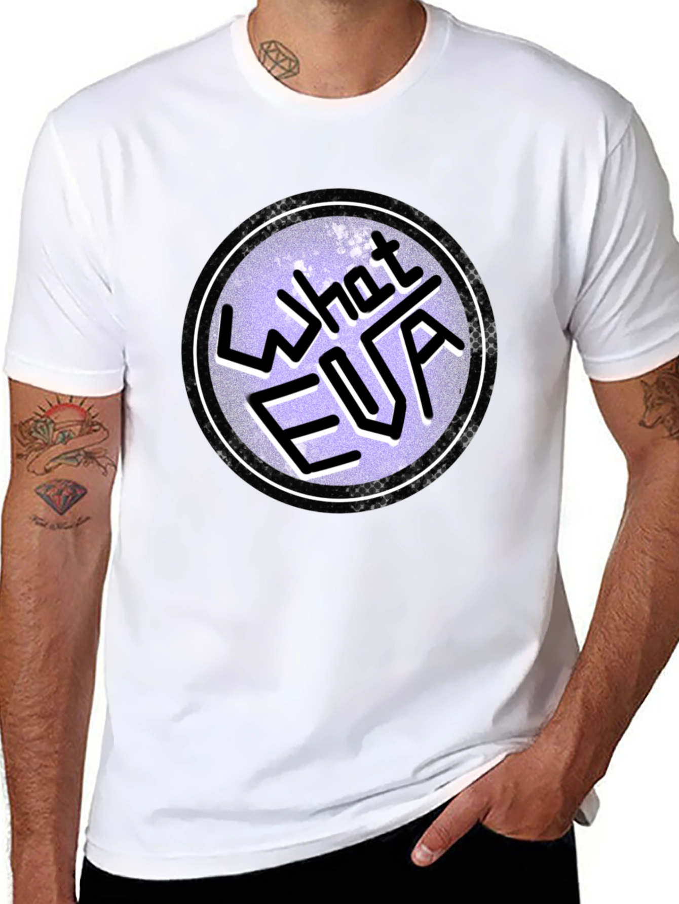 Black What FUA Funny Graphic Men's Black T-Shirt view 8