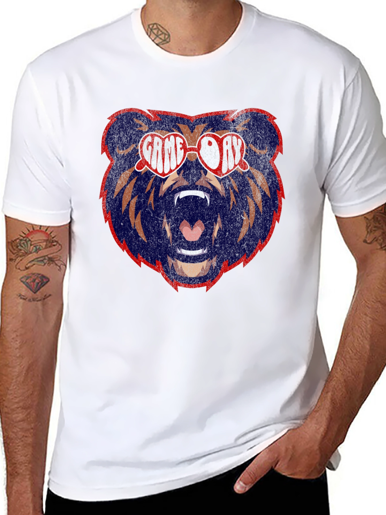Black Game Day Bear Graphic Tee view 8