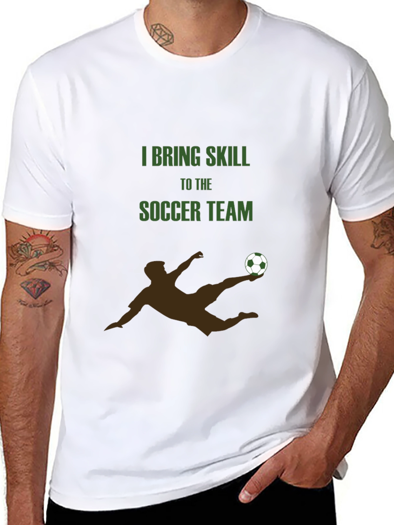 Black Soccer Team Skill T-Shirt view 8