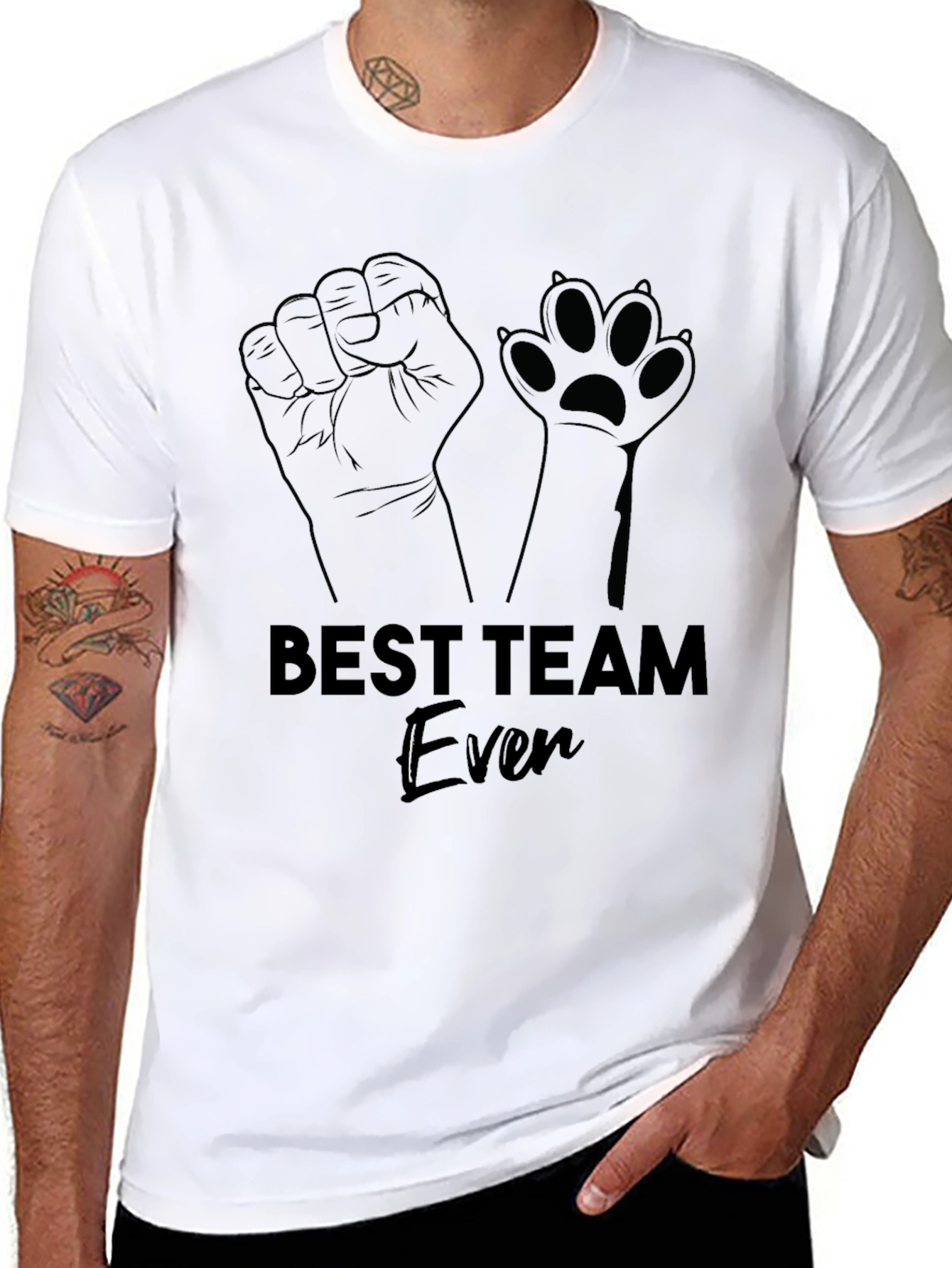 Black Best Team Ever T-Shirt view 8