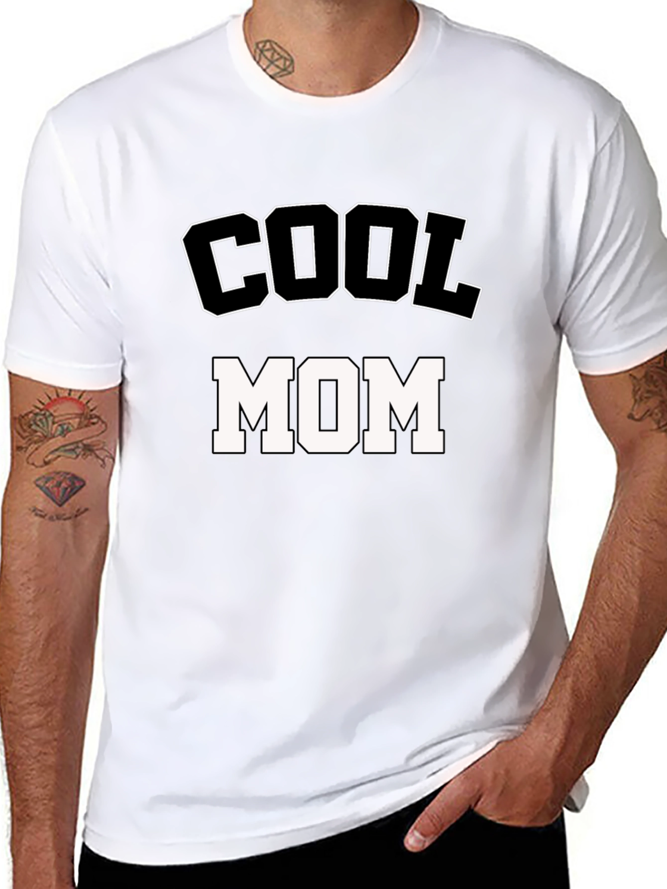 Black Cool Mom T-Shirt - Stylish Black Tee view 8