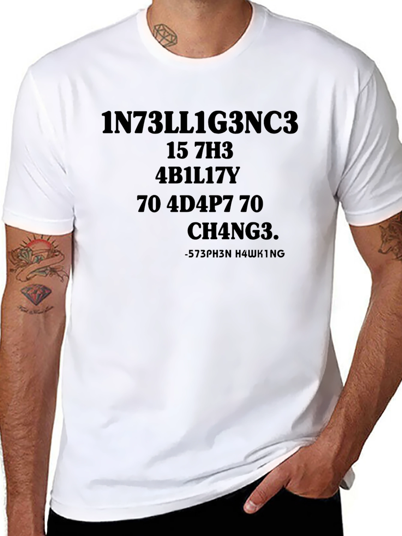 Black Intelligence T-Shirt: Code Design view 8