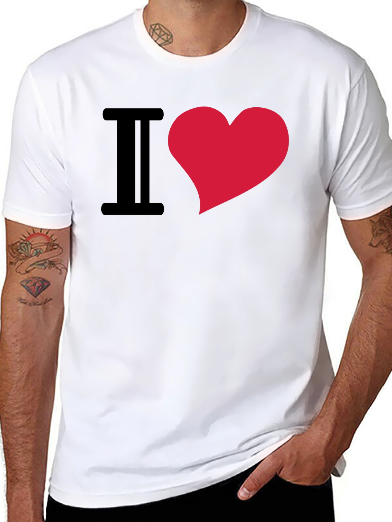 Black I Heart Graphic Tee - Trendy & Comfortable view 8