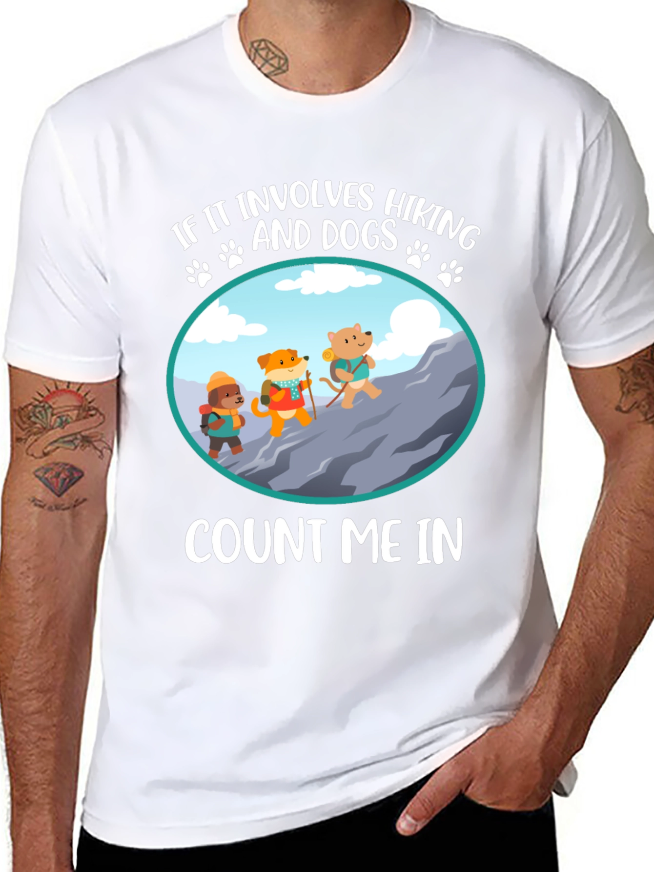 Hiking Dogs Graphic Tee - Count Me In! - 8