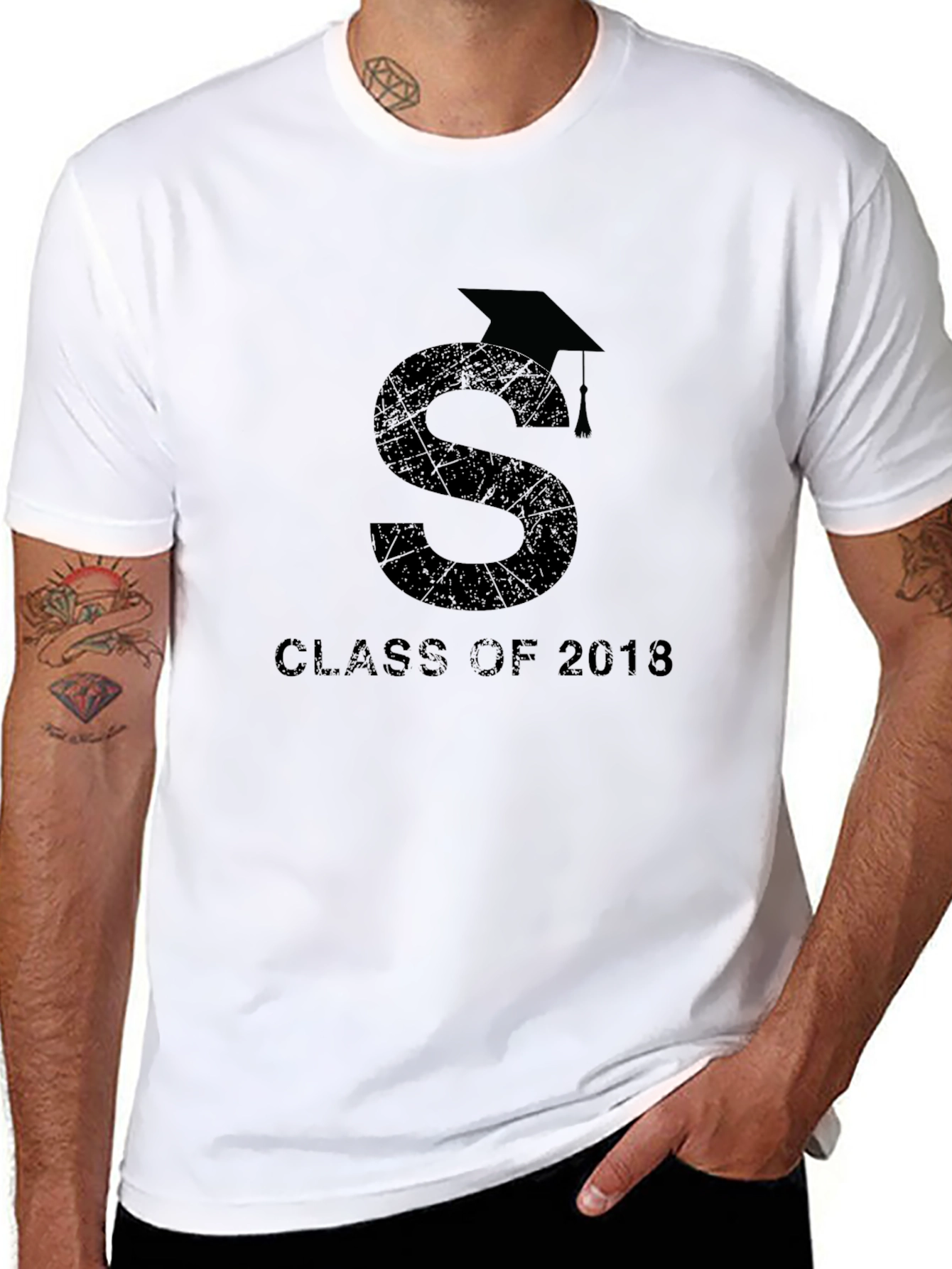 Black Class of 2018 Graduation T-Shirt view 8