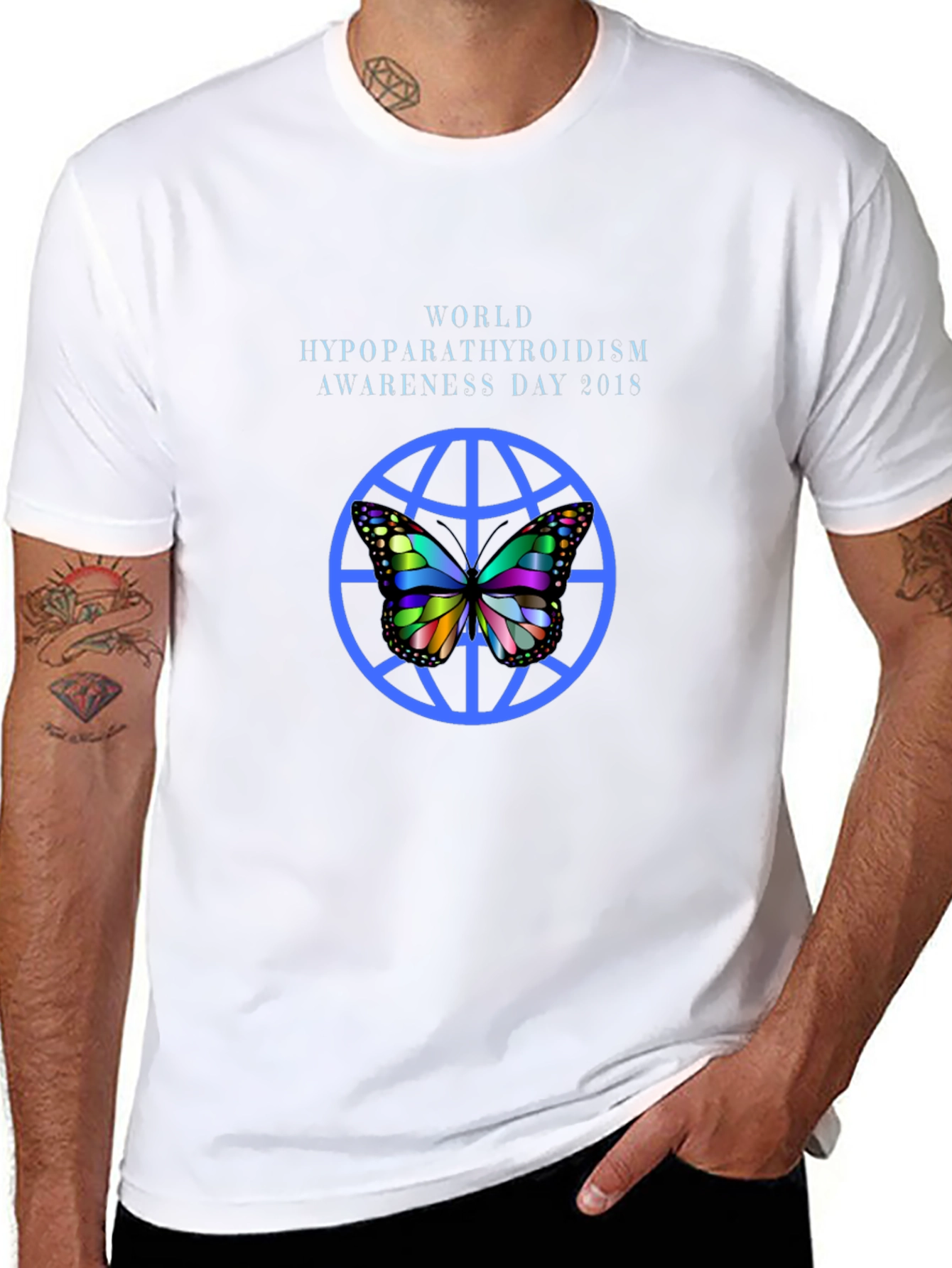 Black Hypoparathyroidism Awareness T-Shirt view 8