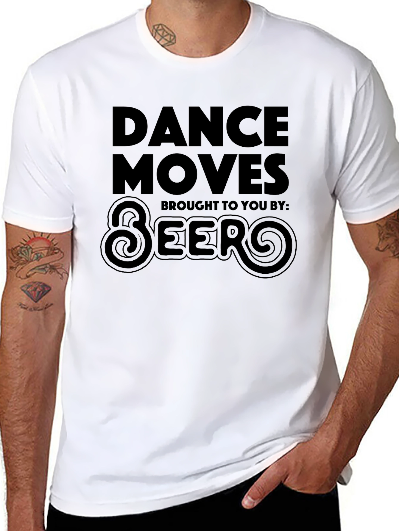 Black Dance Moves Brought to You By: Beer T-Shirt view 8