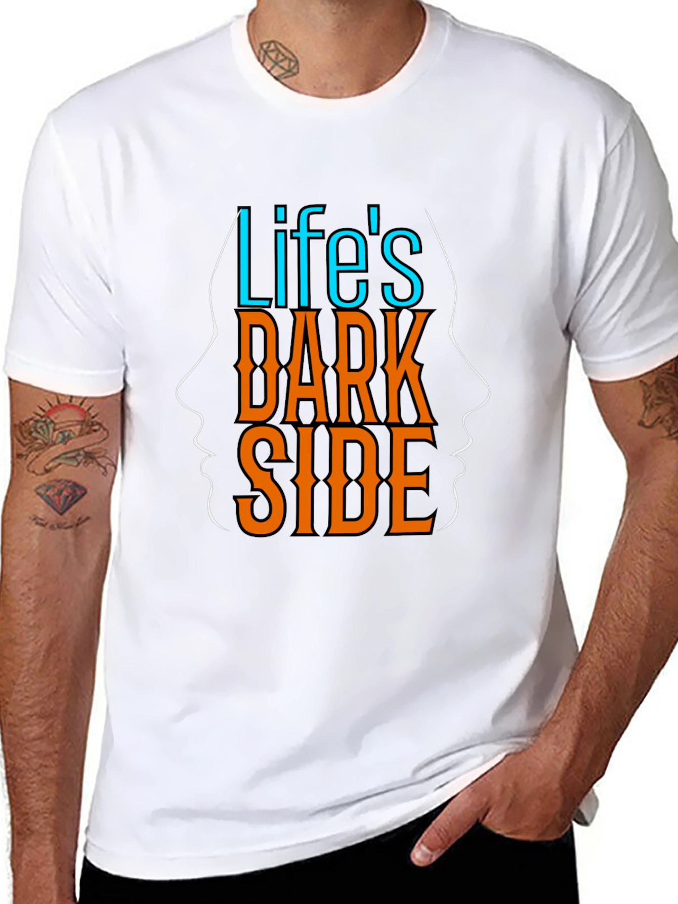 Life's Dark Side Graphic Tee - Unique Design - 8