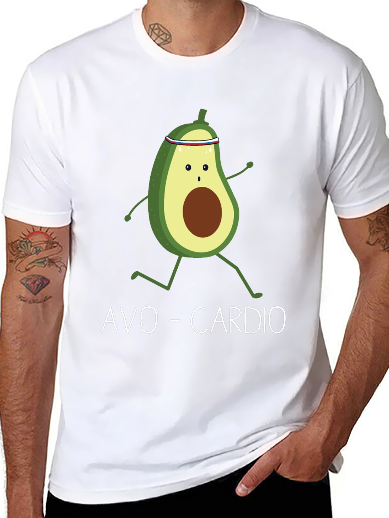 Black Avo-Cardio Avocado Running Graphic T-Shirt view 8