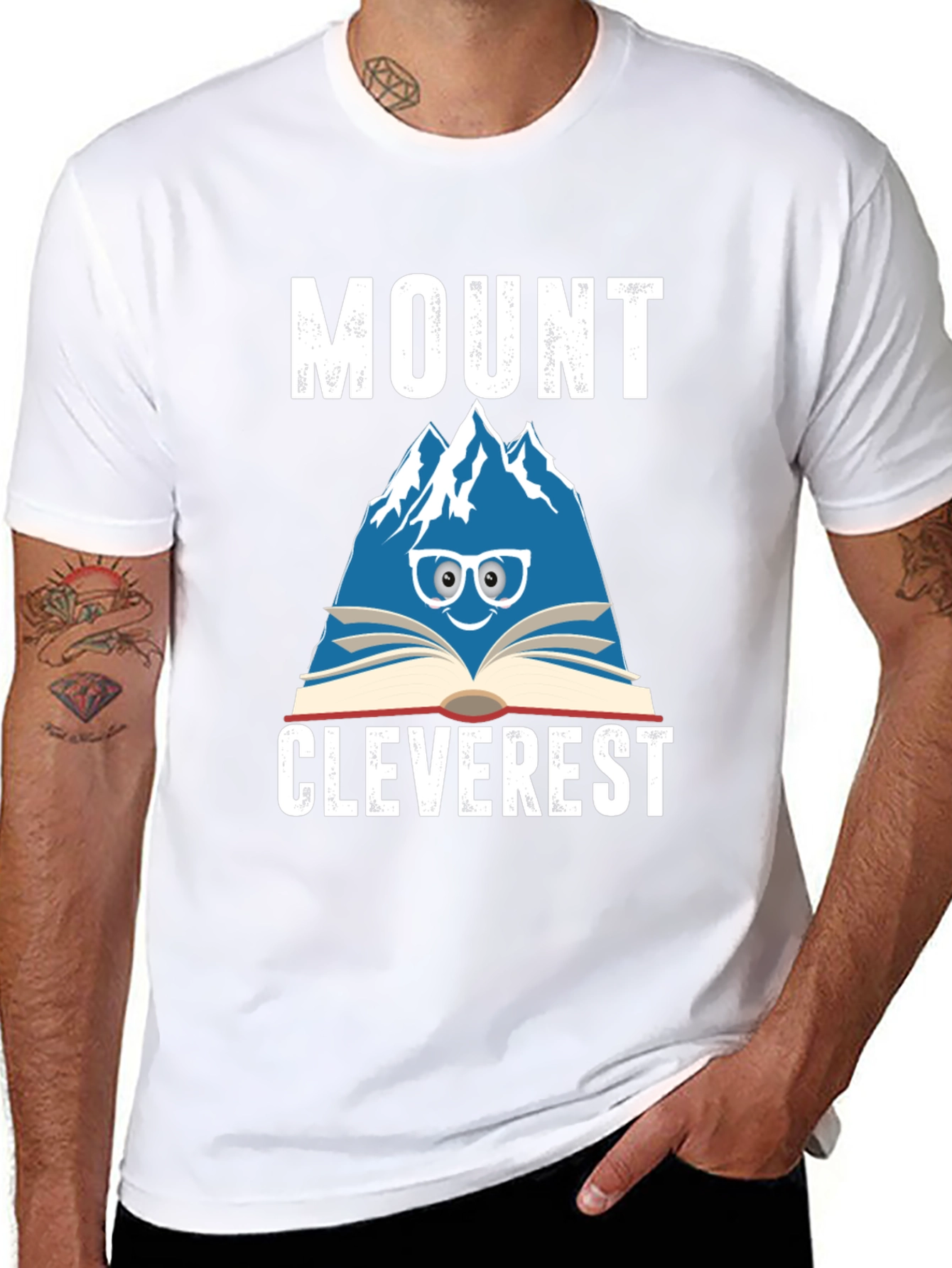 Black Mount Cleverest T-Shirt - Bookish Mountain Tee view 8