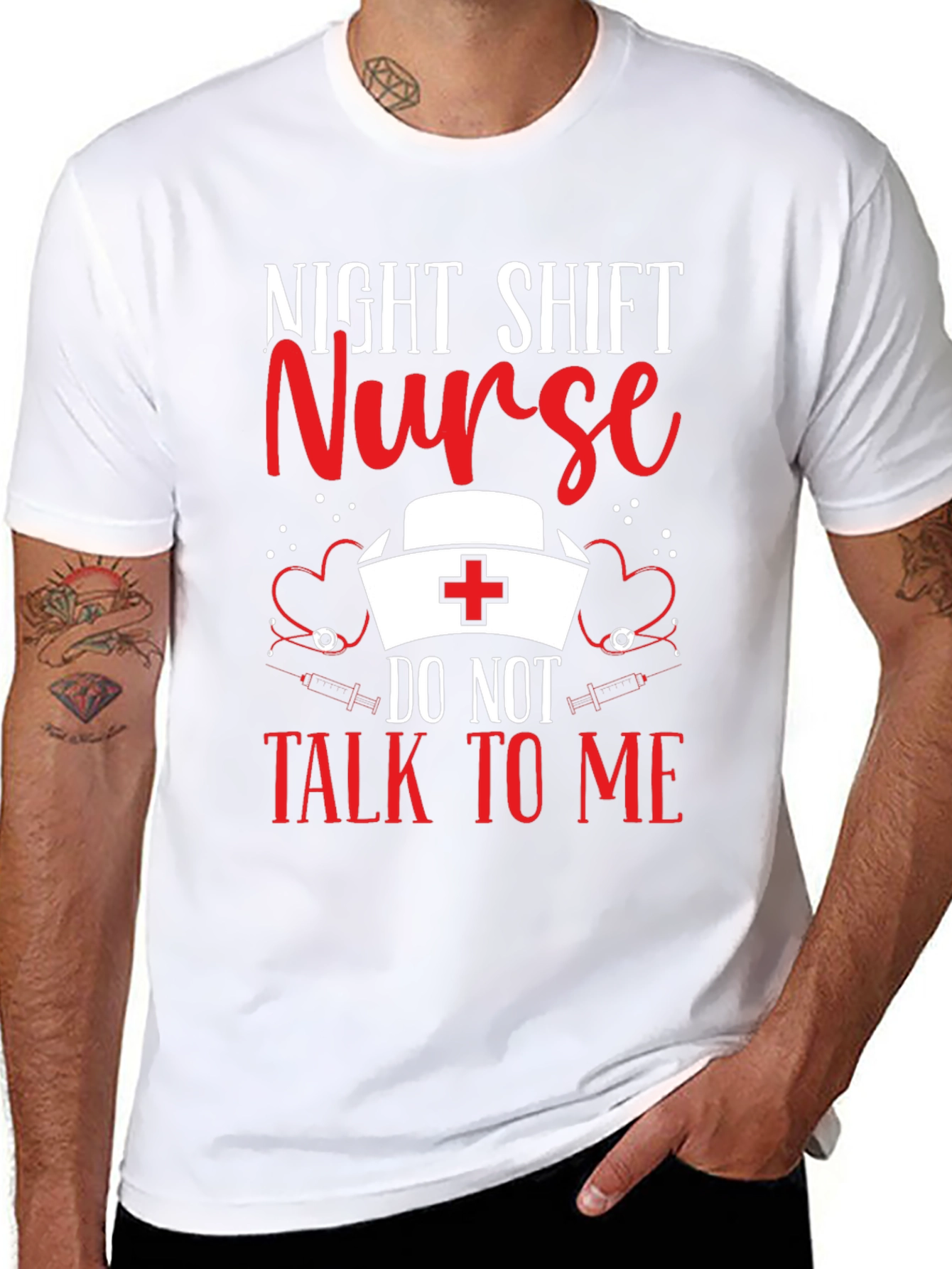 Black Night Shift Nurse T-Shirt: Do Not Talk To Me view 8