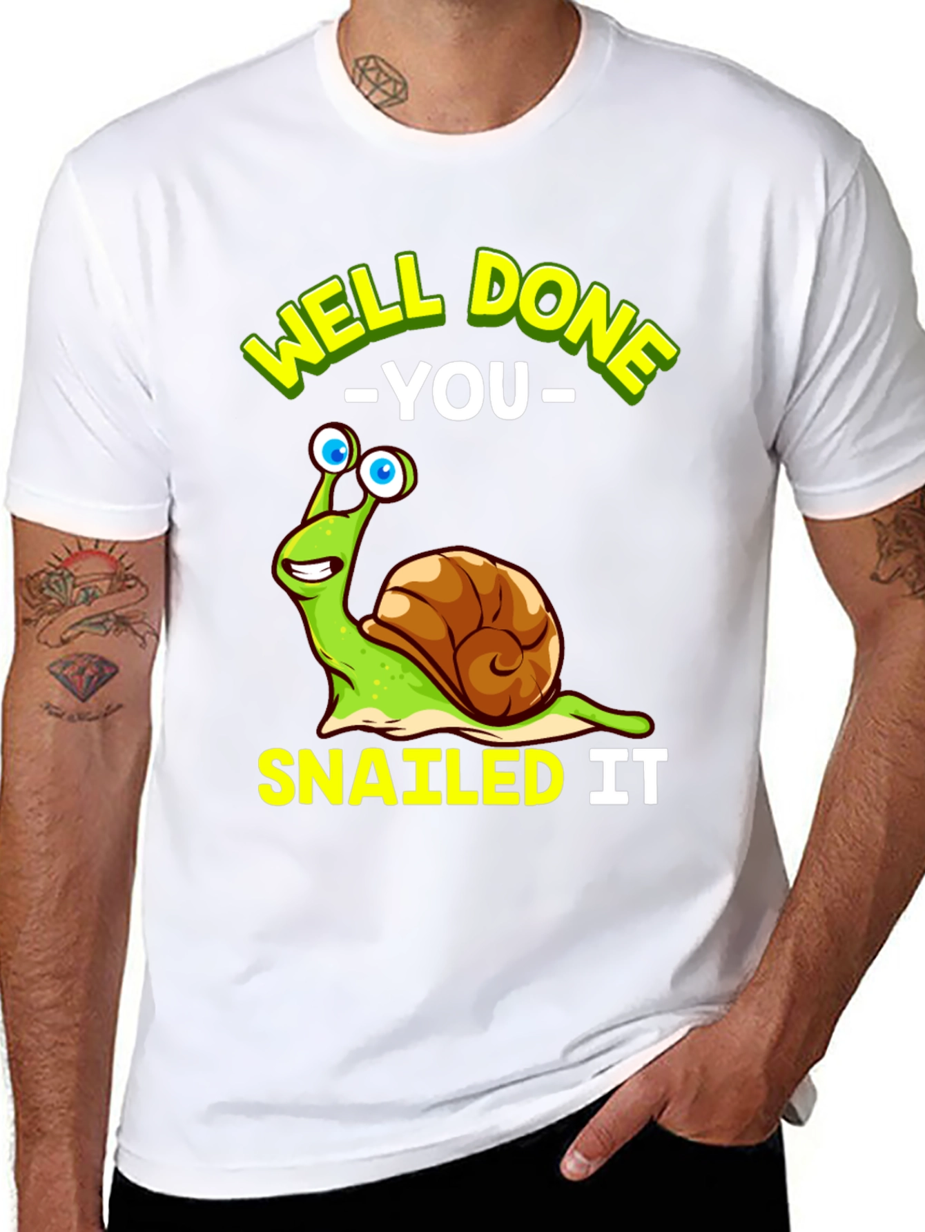 Black Well Done You Snail T-Shirt Funny Snailing Pun Tee view 8