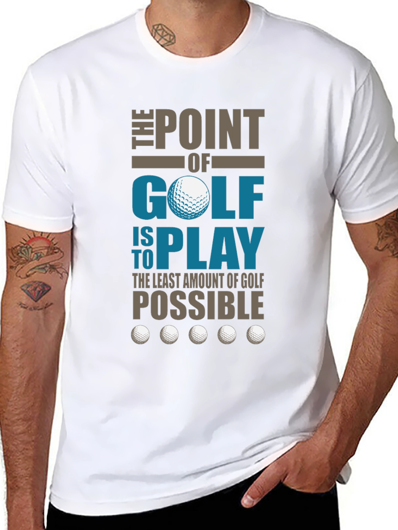 Black Funny Golf T-Shirt - The Point of Golf view 8