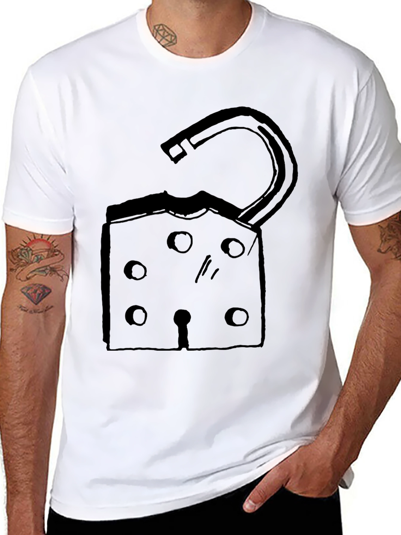 Black Unlock Your Style: Graphic Print Tee view 8