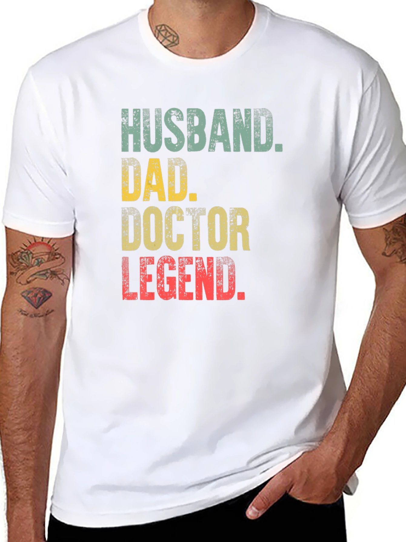 Black Husband Dad Doctor Legend T-Shirt - Gift for Men view 8