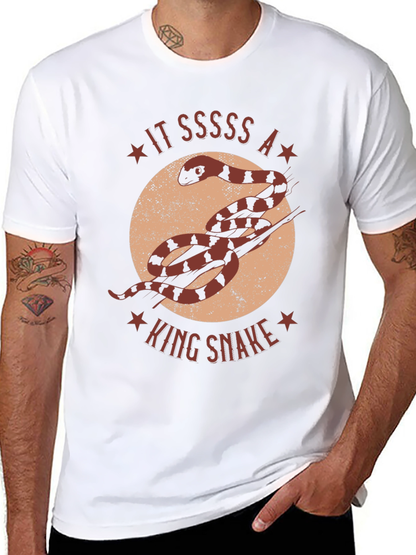 Black King Snake Graphic T-Shirt - Unique Animal Design view 8