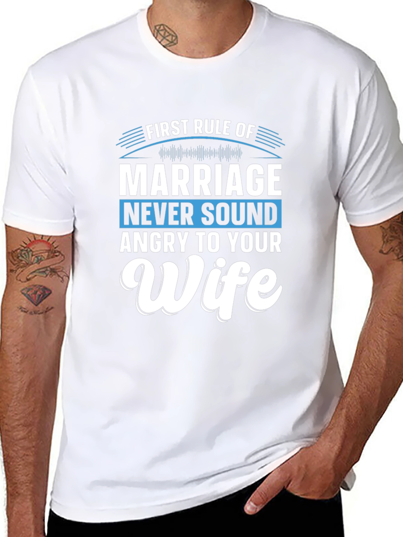 Black Marriage Rule Men's T-Shirt view 8