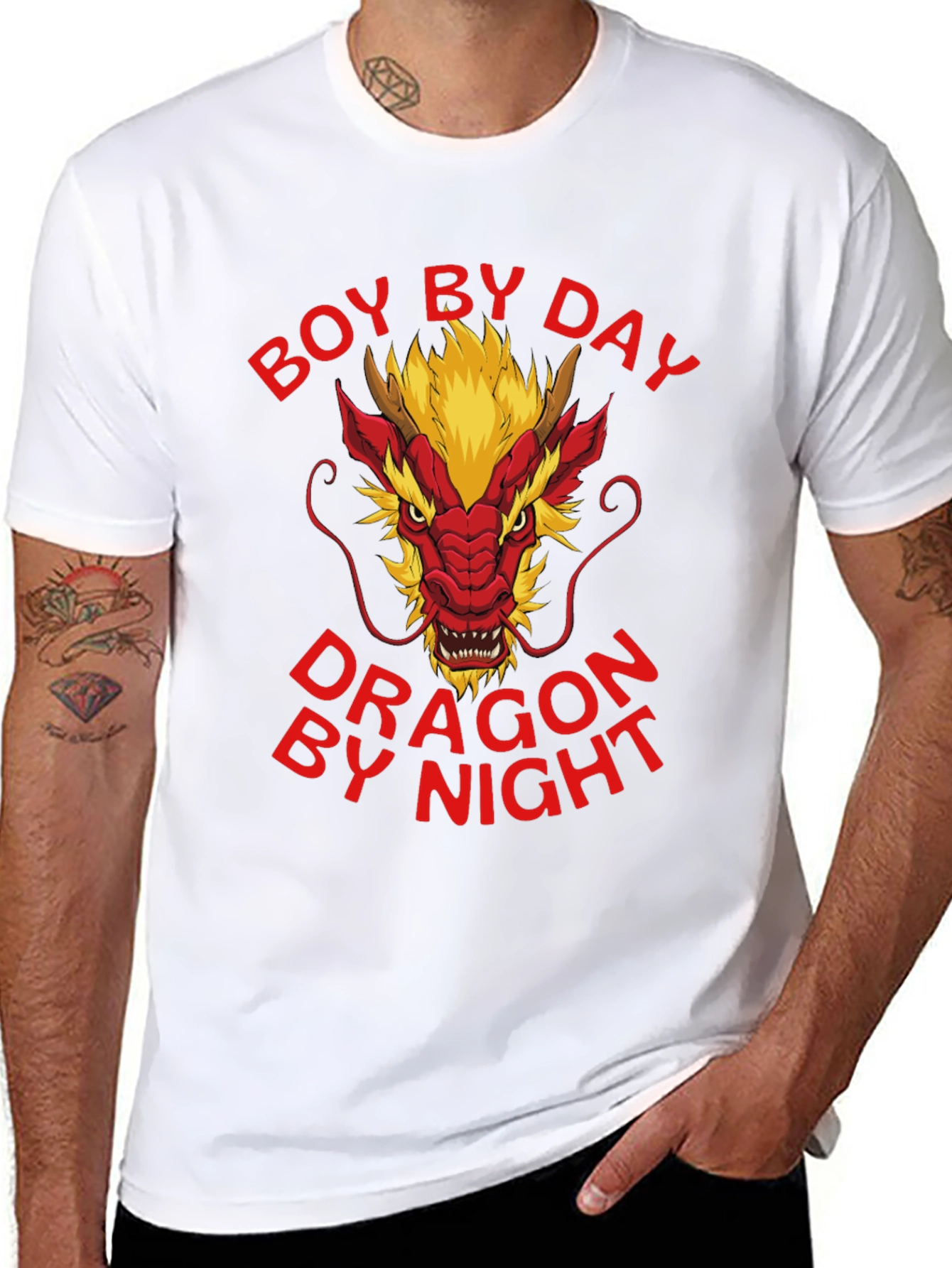 Black Boy By Day Dragon By Night T-Shirt view 8