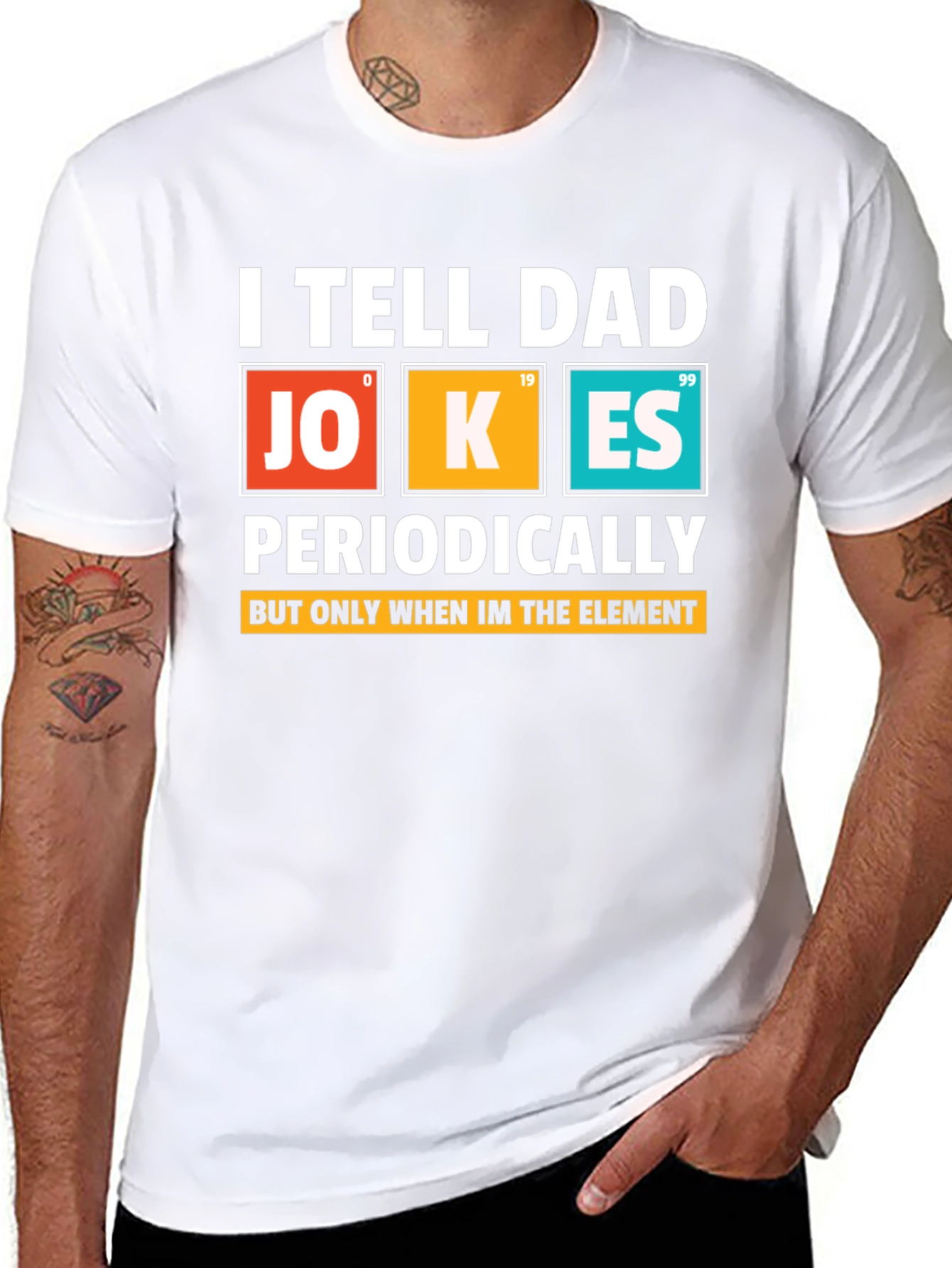 Black Dad Jokes Periodically T-Shirt, Science Humor view 8
