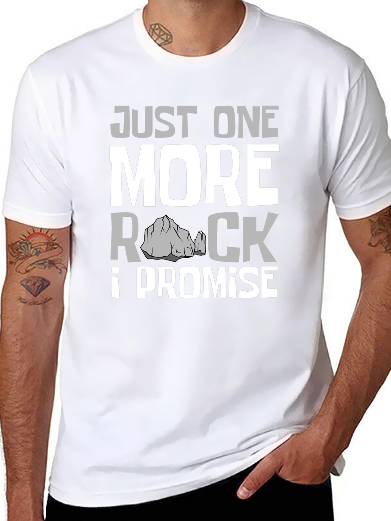 Black Just One More Rock T-Shirt - Geologist Humor view 8