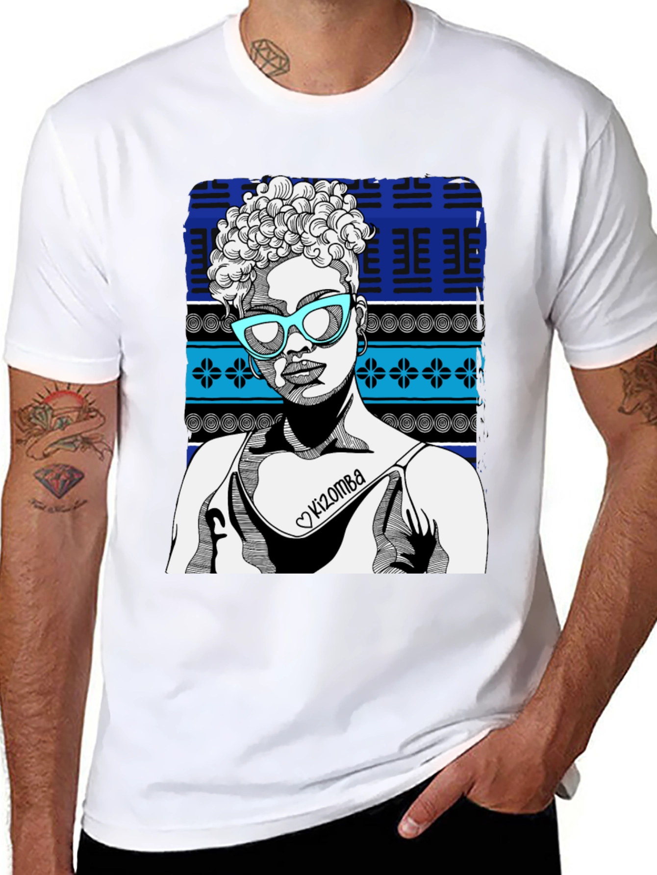 Black Kizomba Woman Graphic Tee - Stylish Black T-Shirt view 8