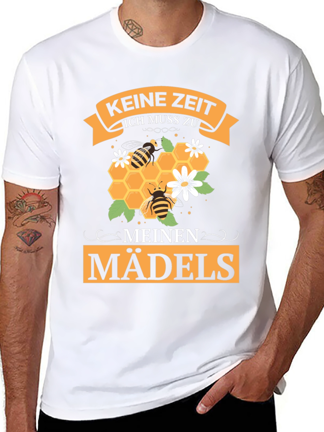 Black Keine Zeit Ich Muss Zu Meinen Madels T-Shirt view 8