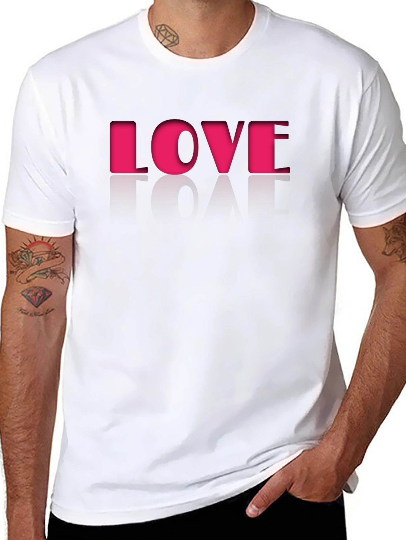 Black Love Graphic Tee - Stylish Men's Black T-Shirt view 8