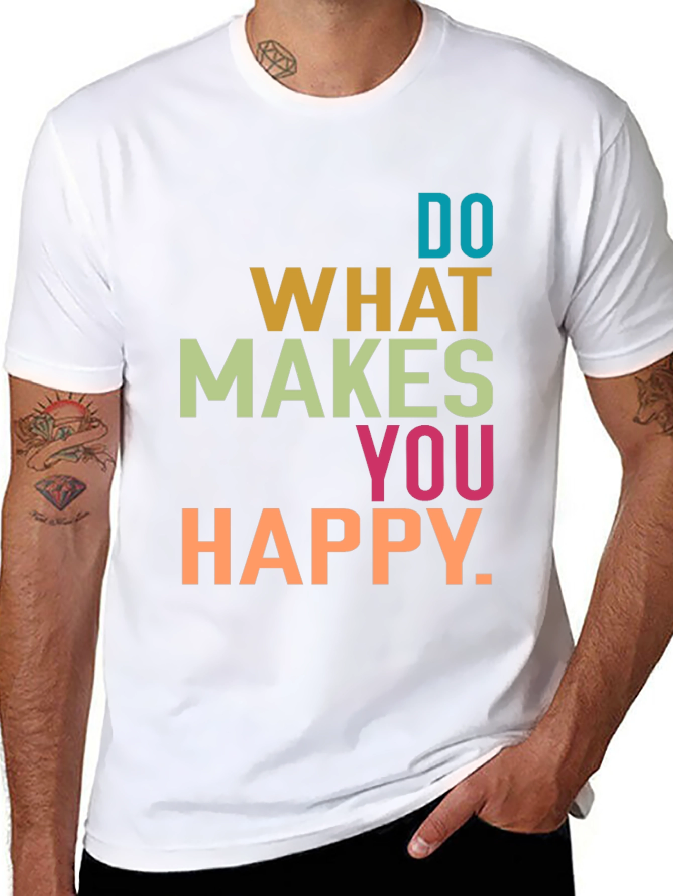 Black Do What Makes You Happy Graphic T-Shirt view 8