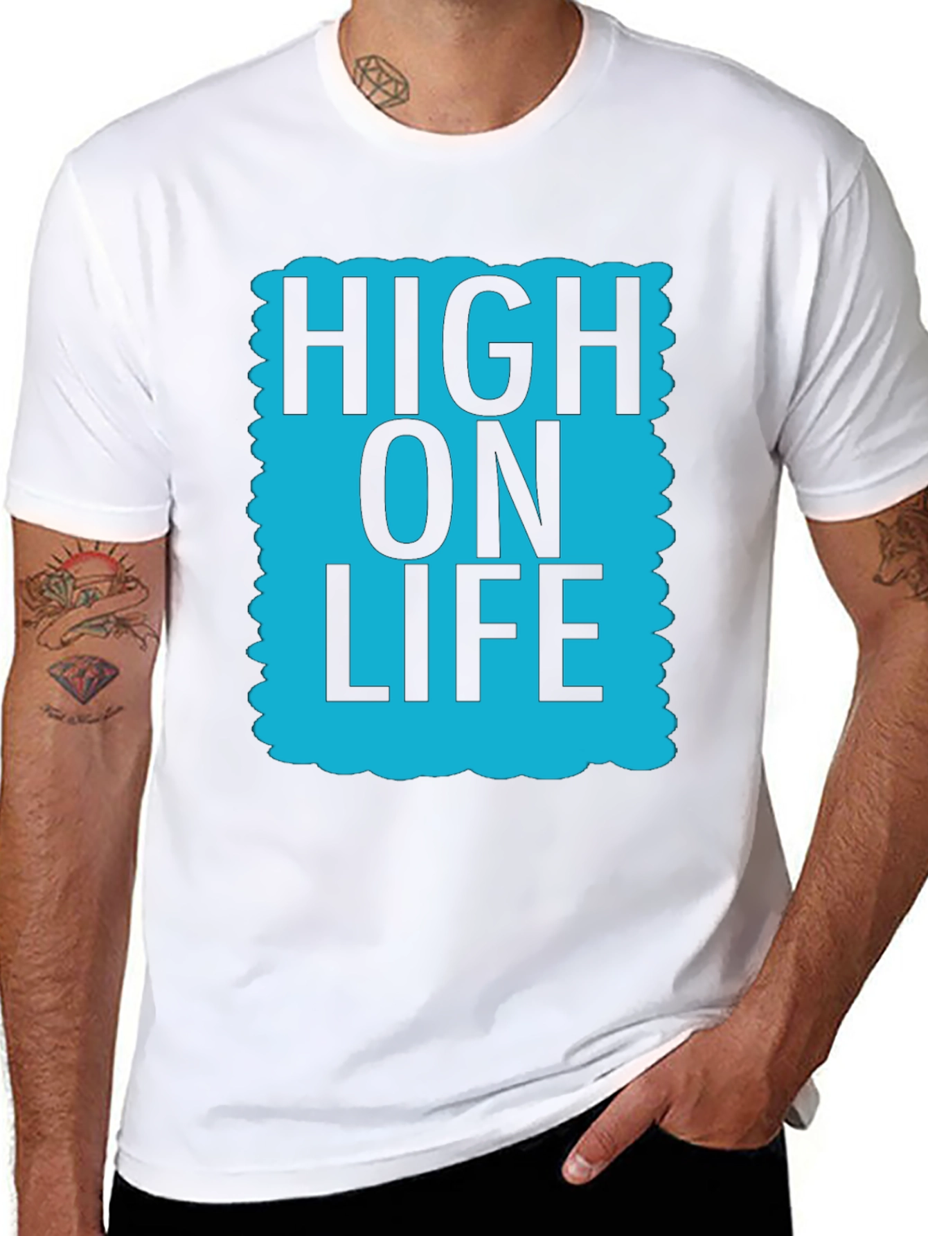 Black High On Life Graphic T-Shirt - Casual Cotton Tee view 8