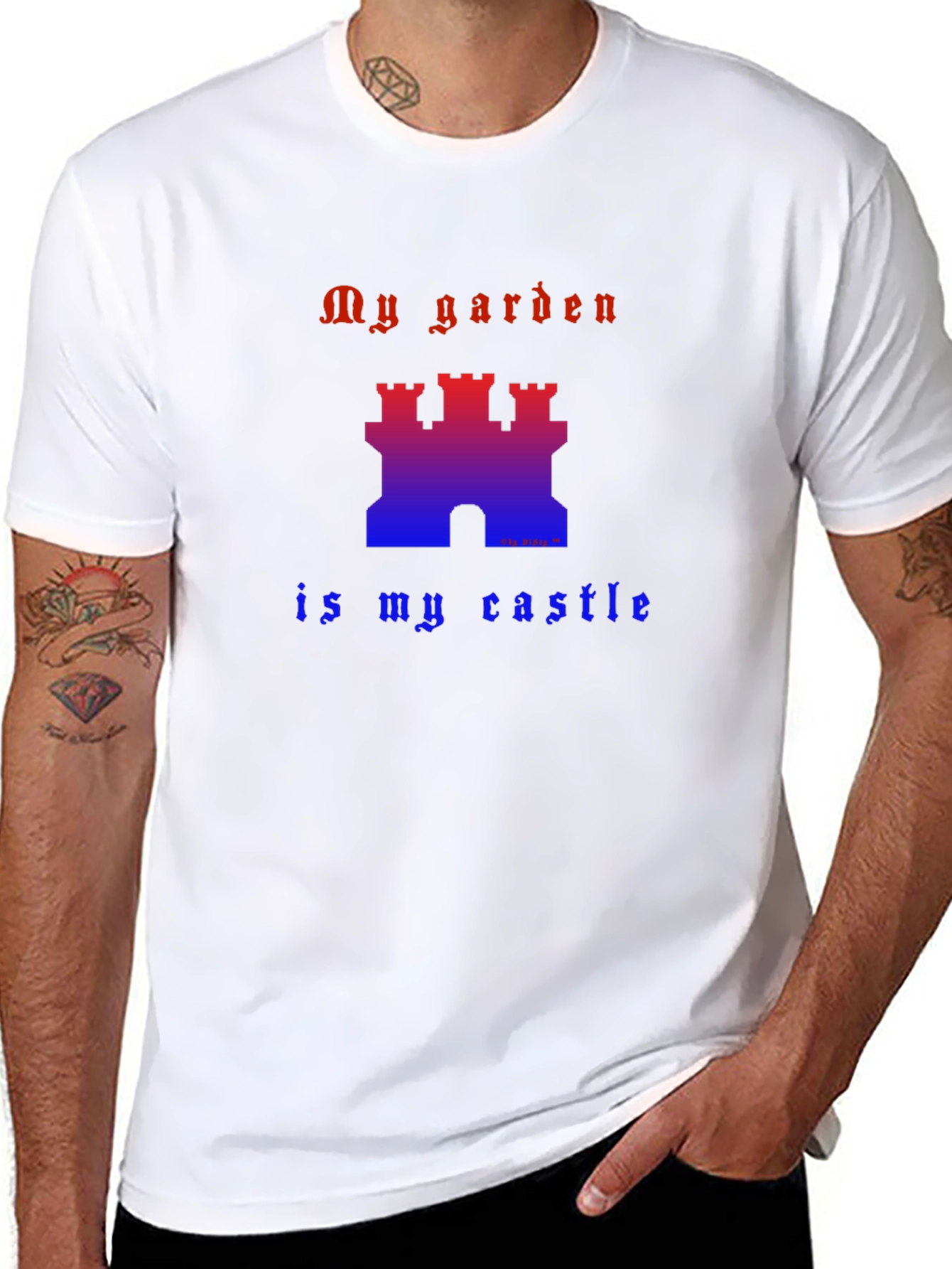 Black My Garden is My Castle Graphic Tee - Black view 8