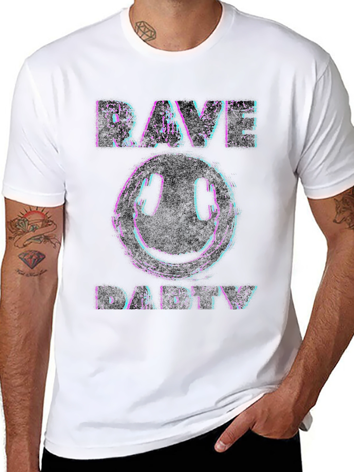 Black Rave Daddy Graphic T-Shirt - Black view 8