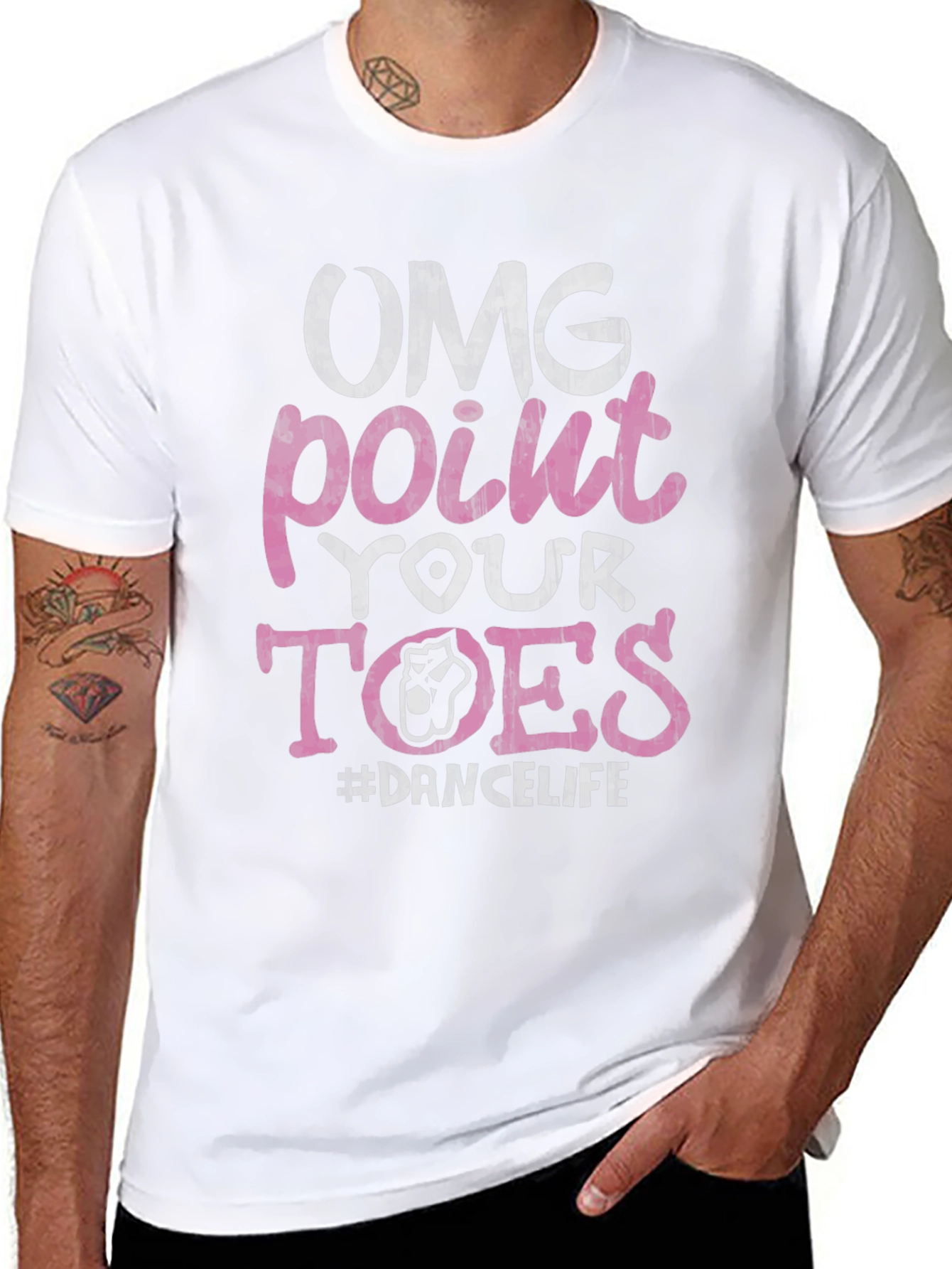 Black OMG Point Your Toes Dance T-Shirt view 8