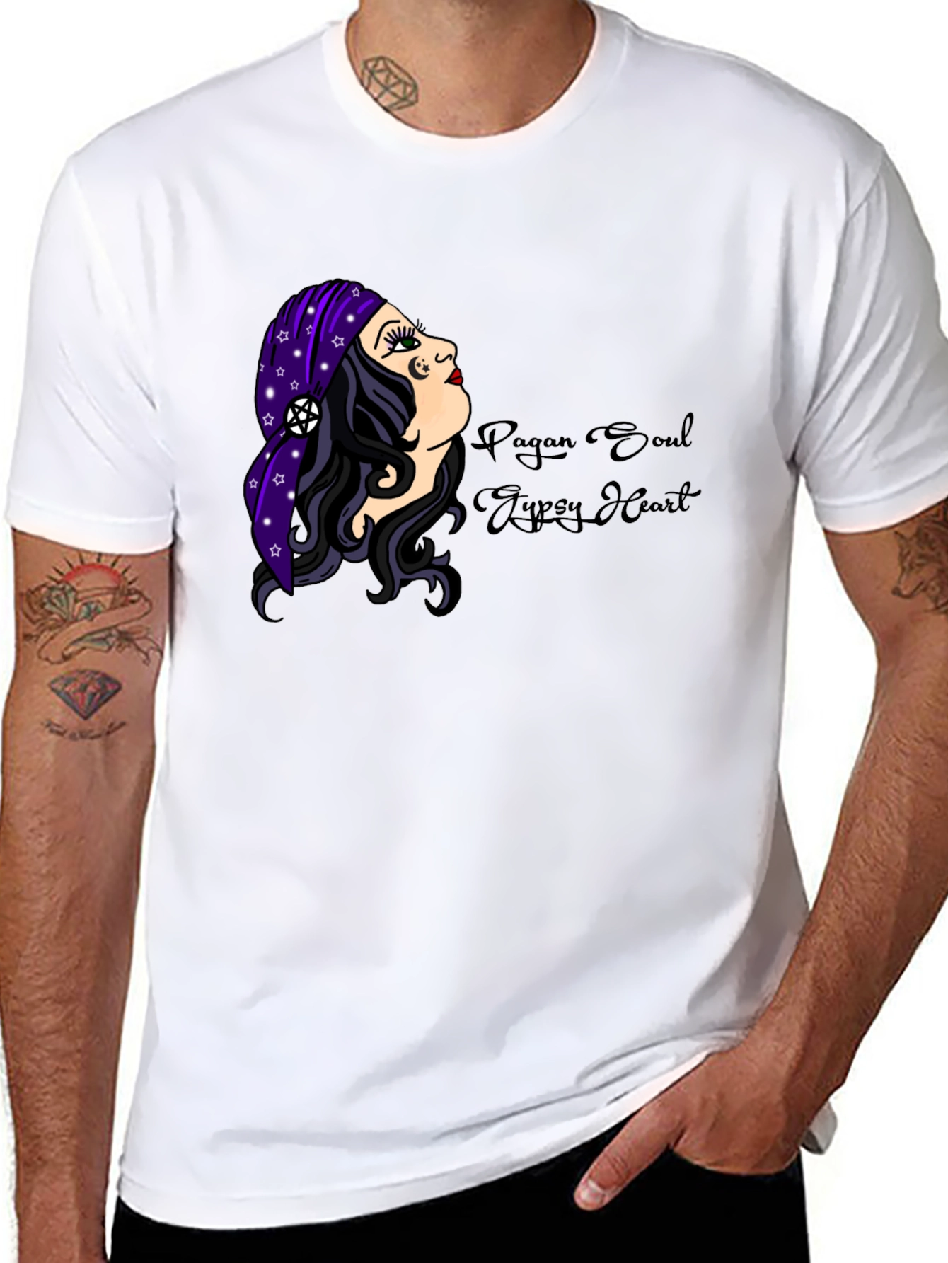 Pagan Soul Gypsy Heart Black T-Shirt - 8