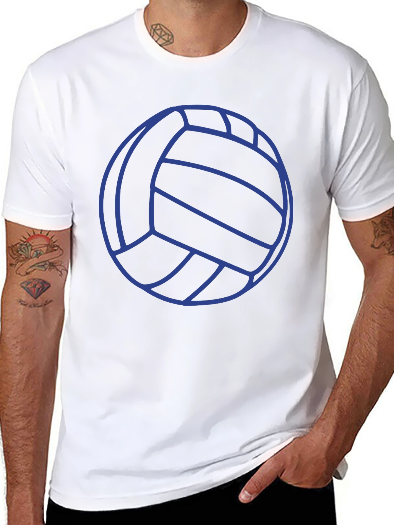 Black Volleyball Graphic T-Shirt view 8