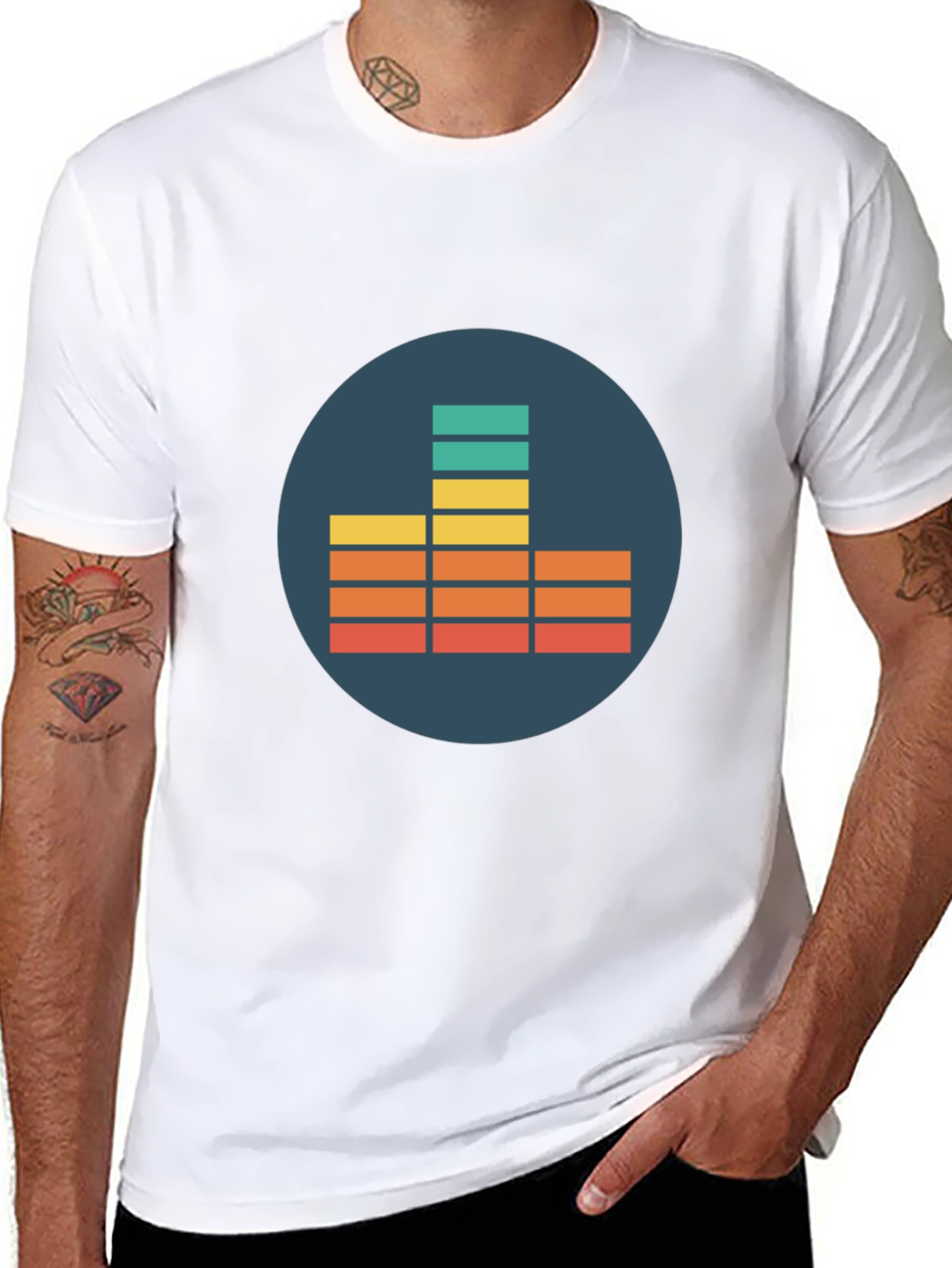 Black EQ Graphic Tee - Retro Music Lover view 8