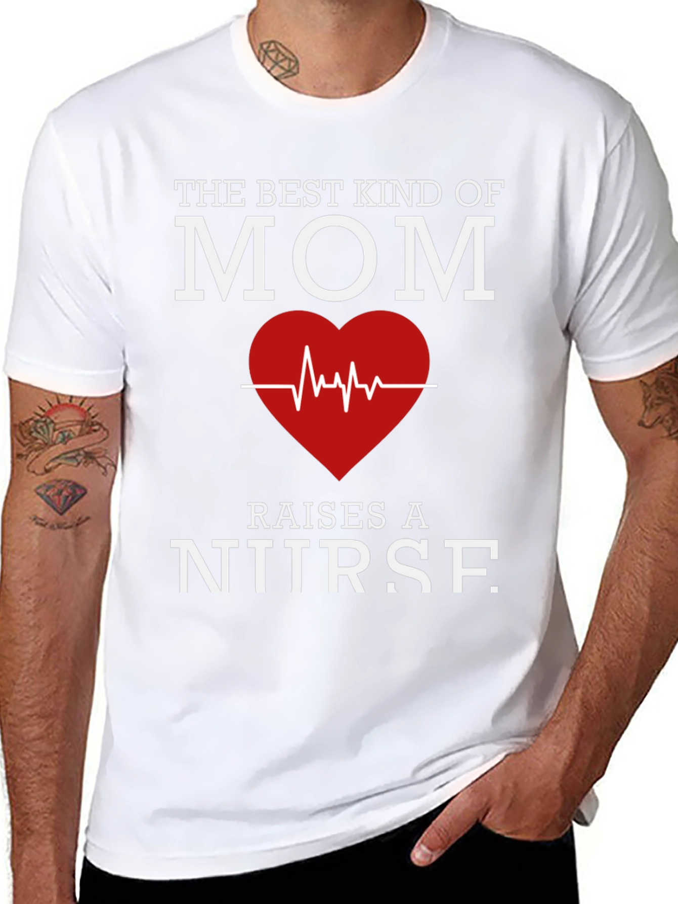 Black Best Kind of Mom Raises a Nurse T-Shirt view 8