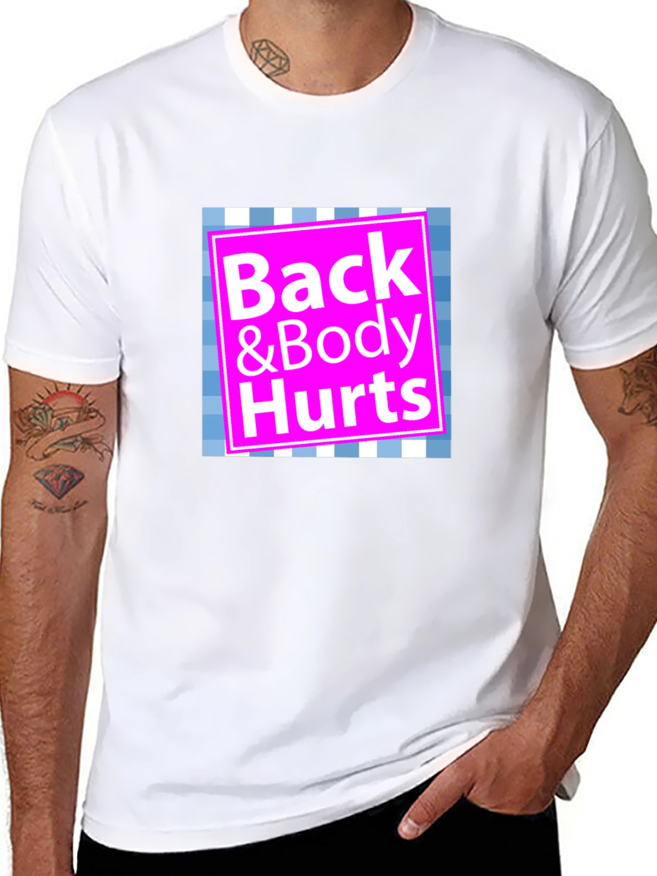 Black Back & Body Hurts Graphic T-Shirt view 8