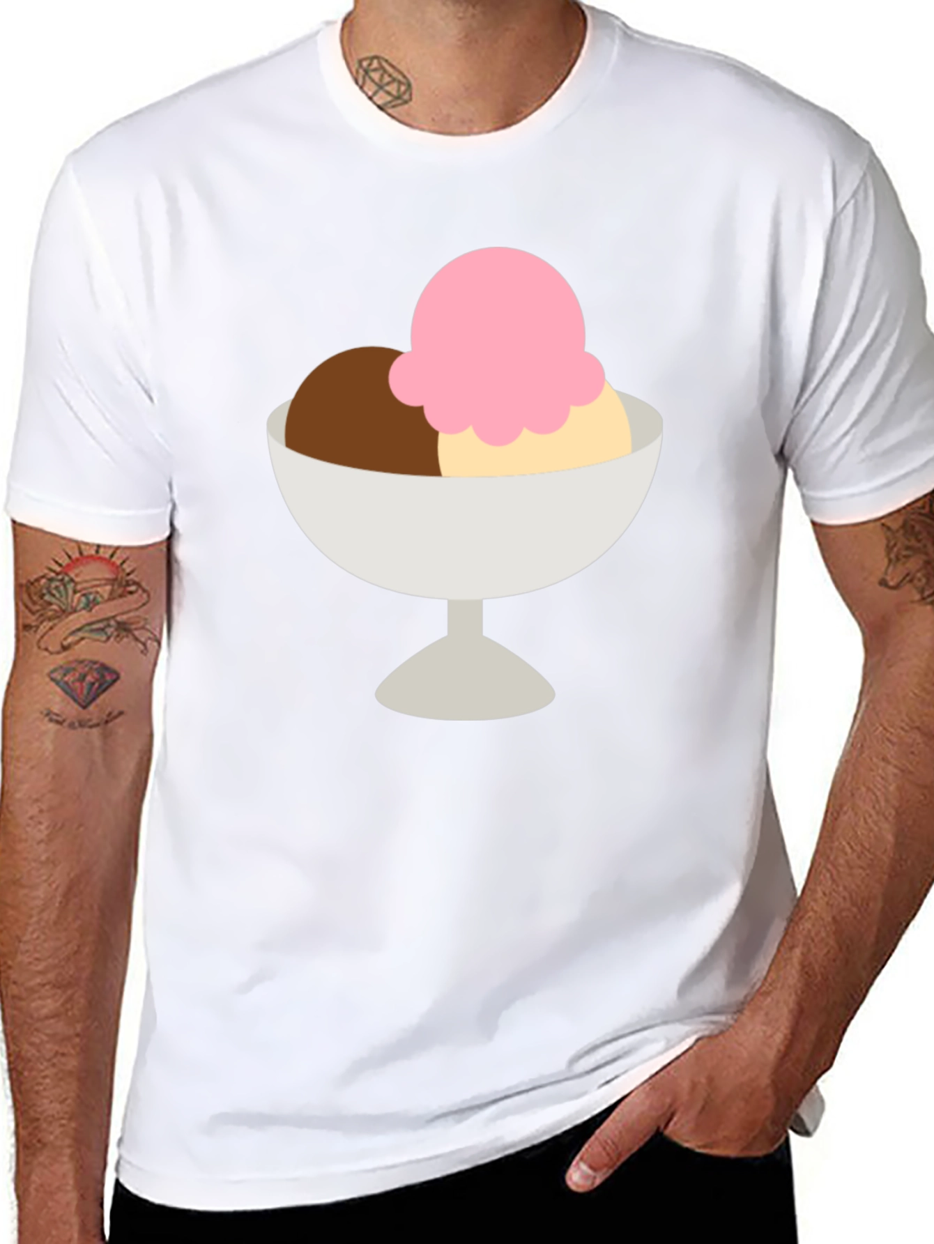 Black Ice Cream T-Shirt - Dessert Graphic Tee view 8