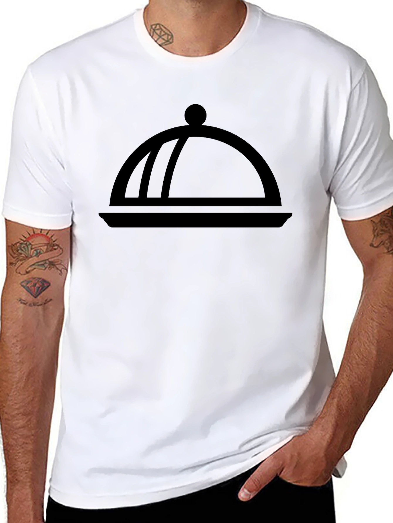 Black Chef Cloche Graphic Tee - Stylish Unisex T-Shirt view 8