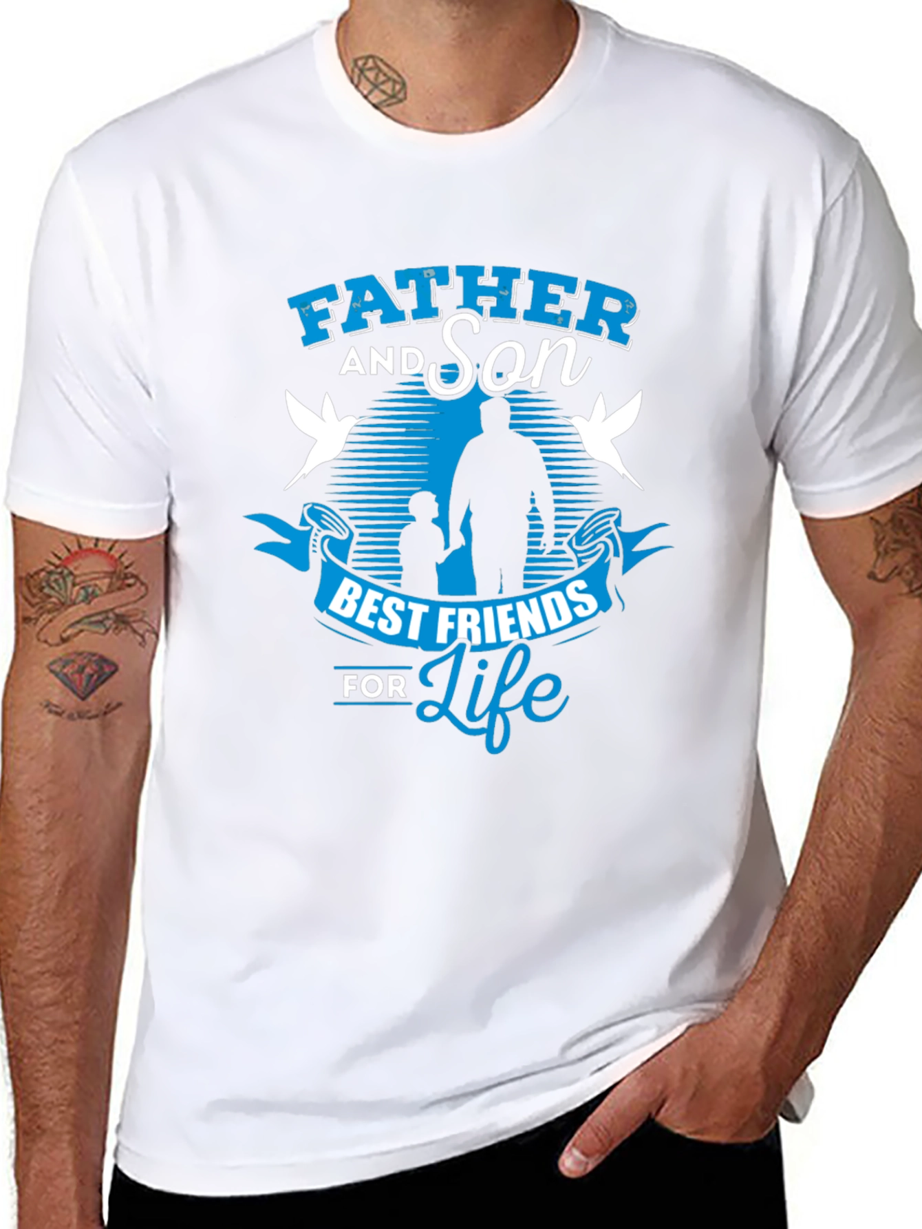 Black Father and Son Best Friends T-Shirt view 8