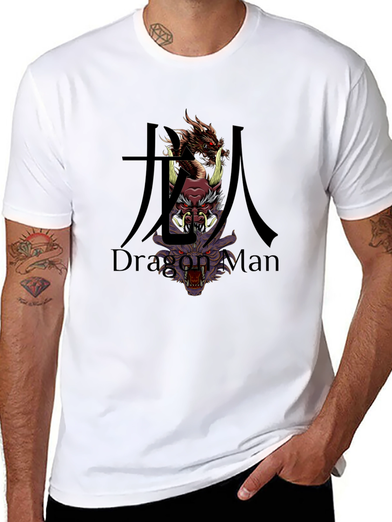 Black Dragon Man Graphic T-Shirt view 8