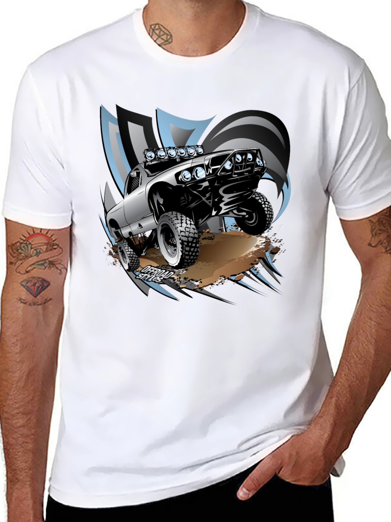 Black Off-Road Truck Graphic Tee - Black view 8
