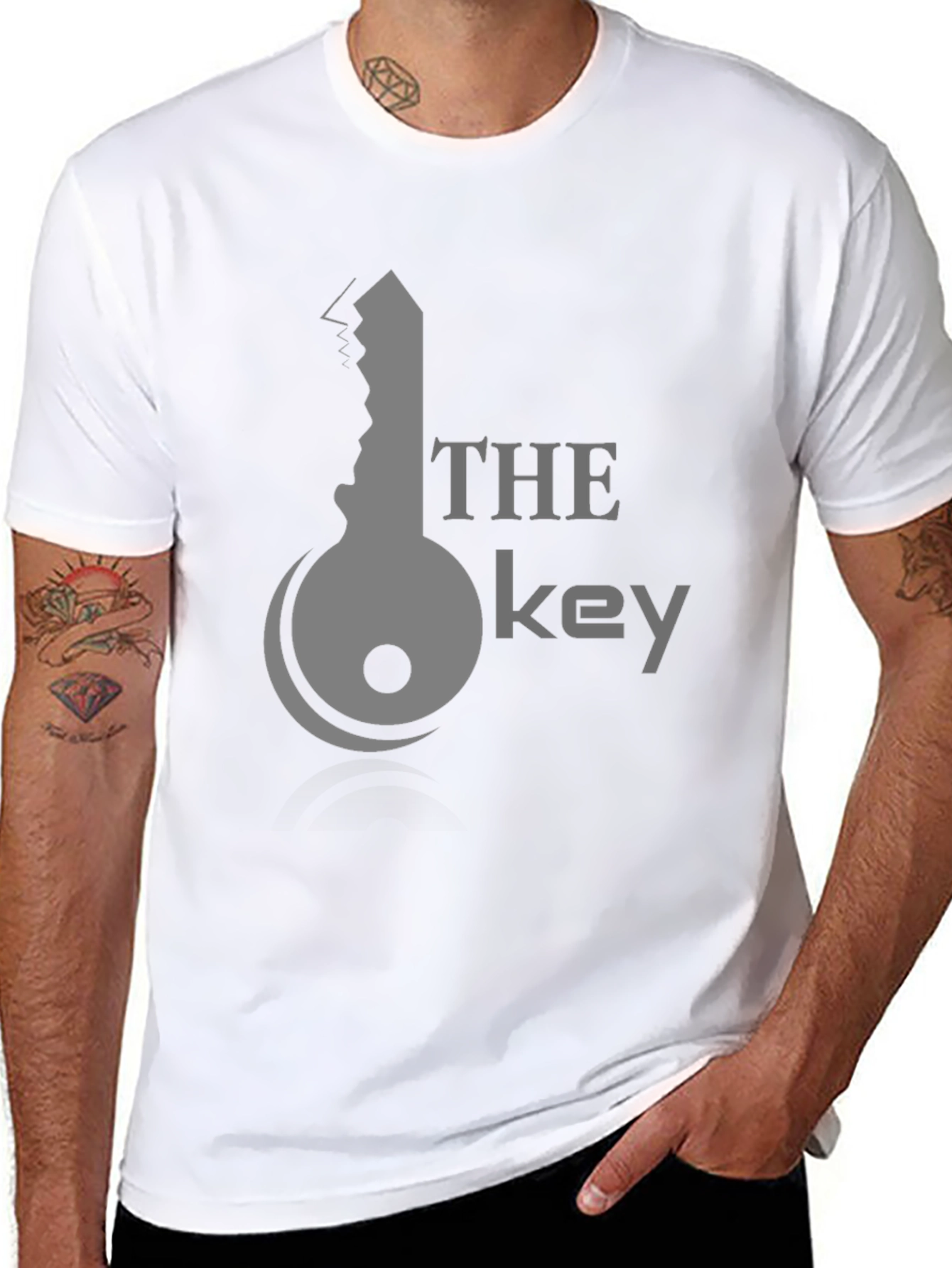 Black The Key Graphic Tee - Stylish Black Cotton T-Shirt view 8