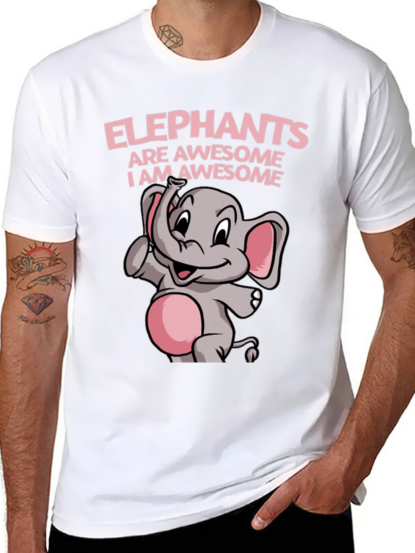 Black Elephant Awesome Graphic Tee Shirt view 8