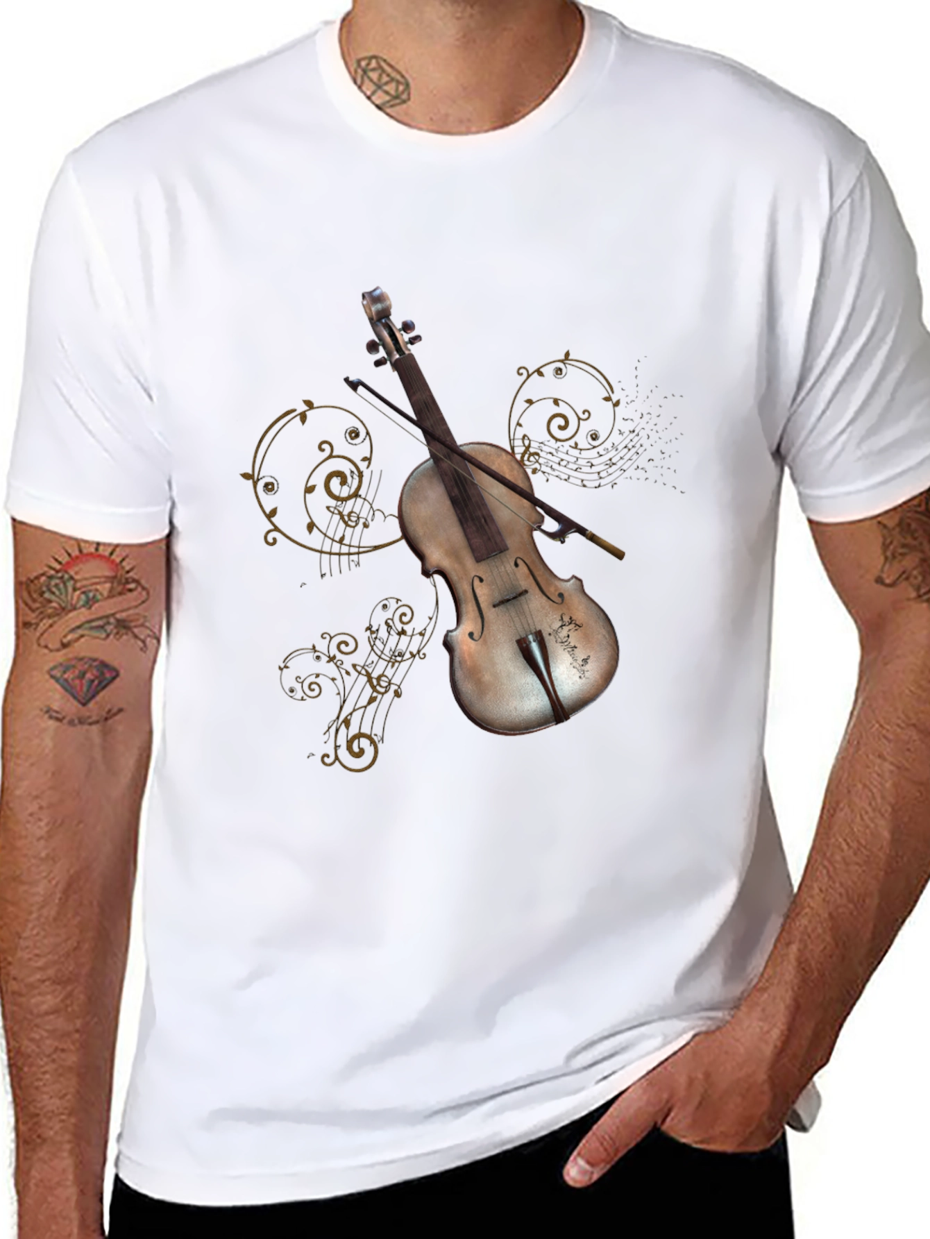 Black Violin Graphic Tee - Music Lover's T-Shirt view 8