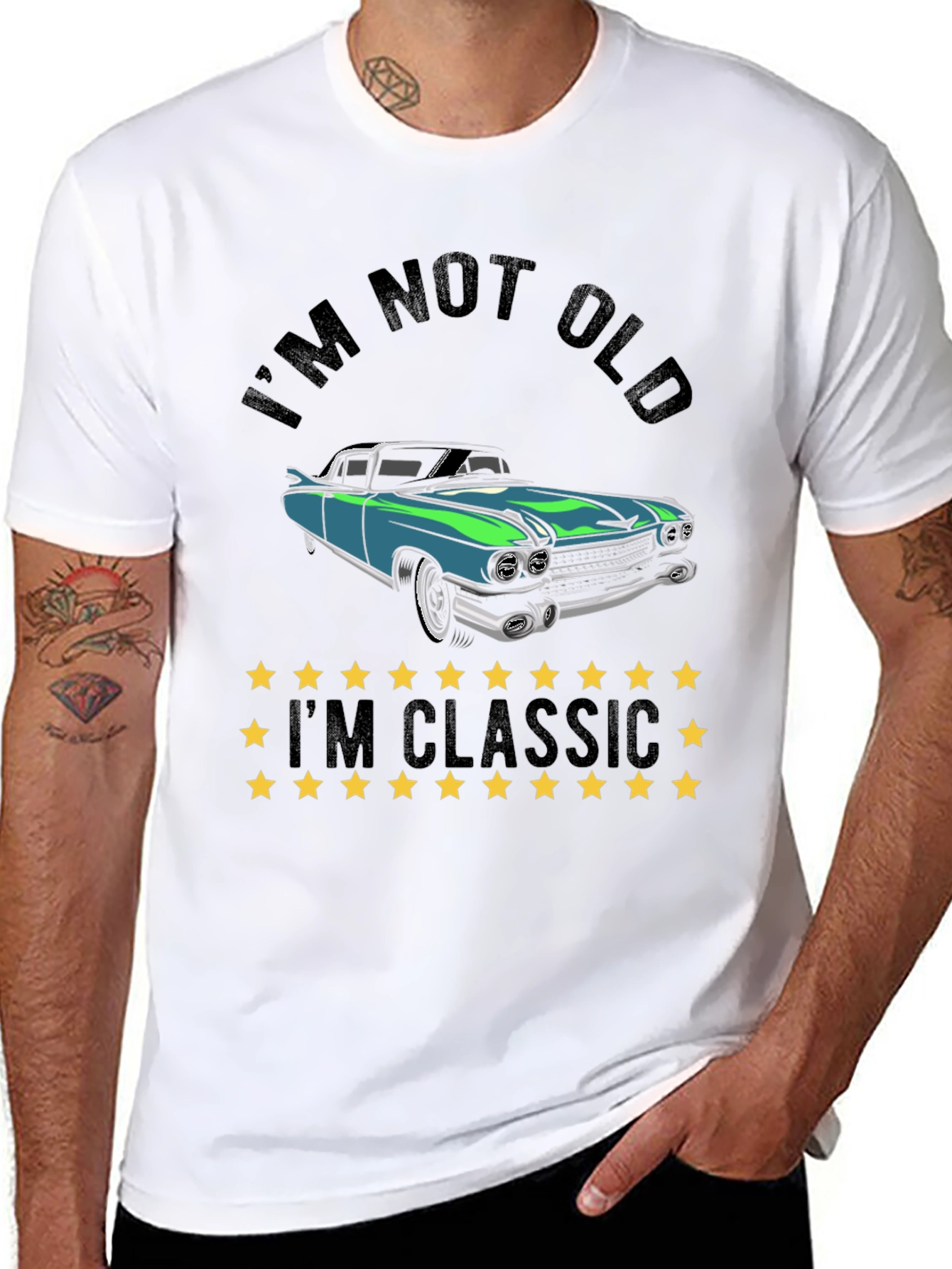 Black I'm Not Old I'm Classic Car T-Shirt view 8