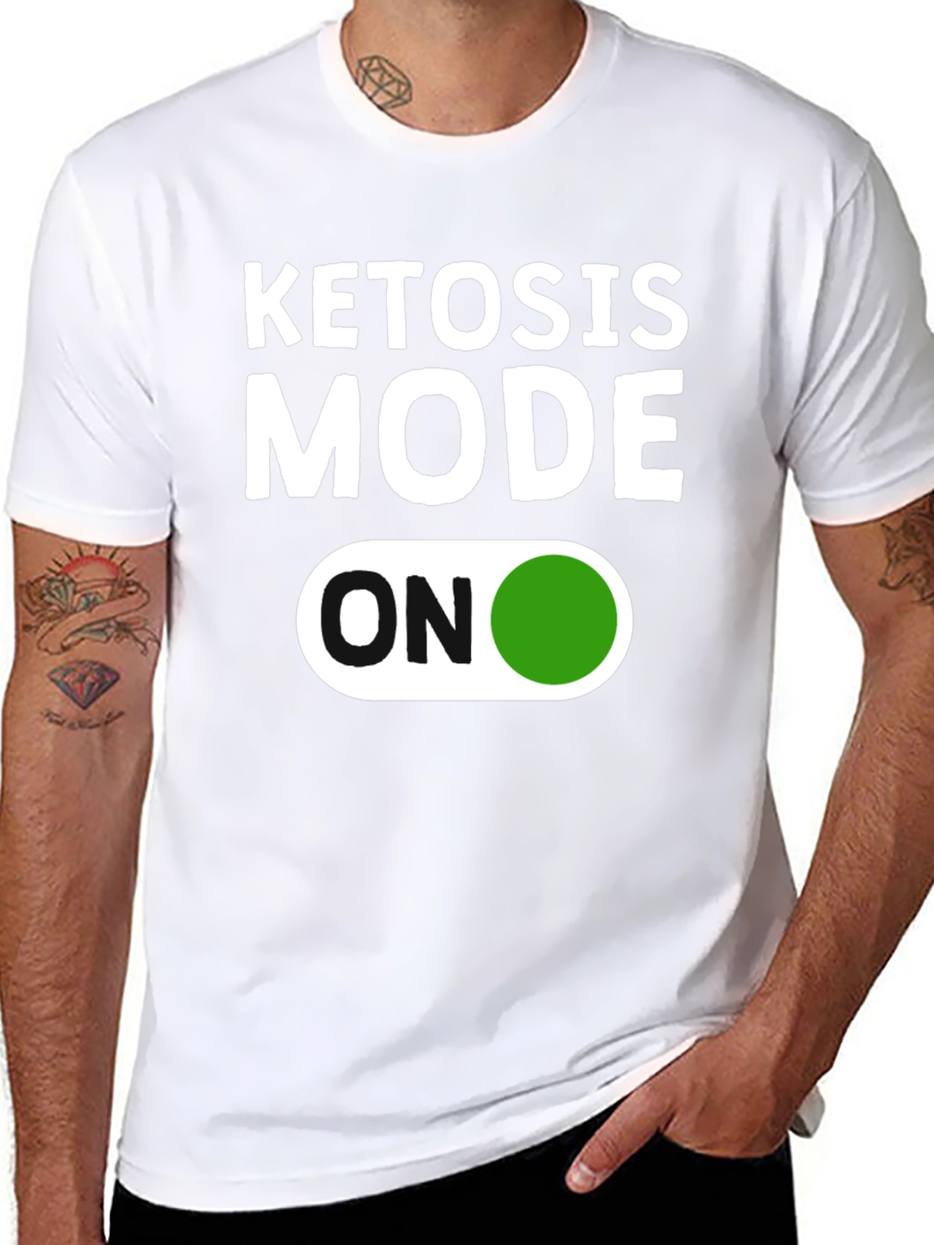 Black Ketosis Mode ON - Novelty Graphic T-Shirt view 8