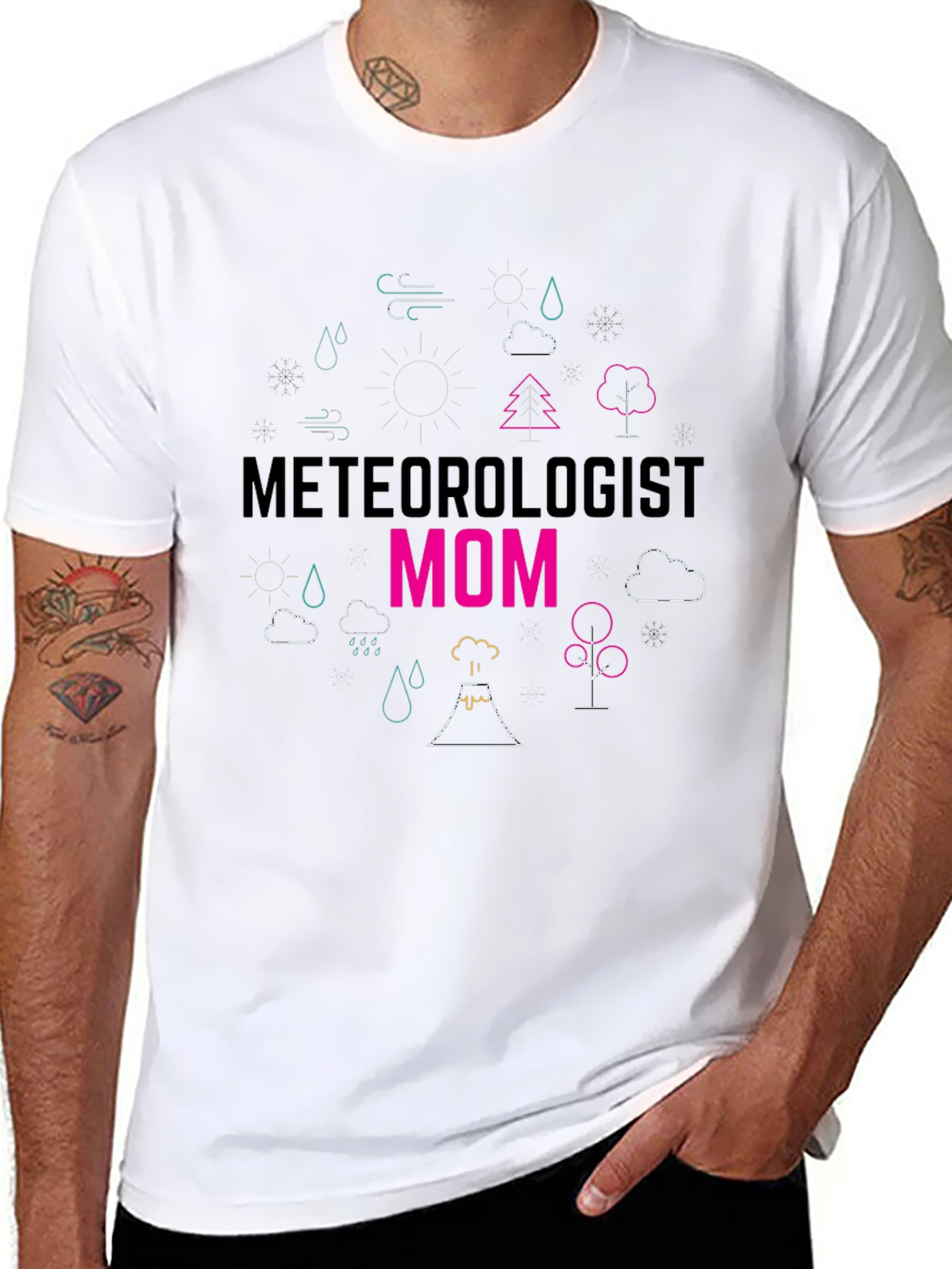 Black Meteorologist Mom T-Shirt - Weather Lover Tee view 8
