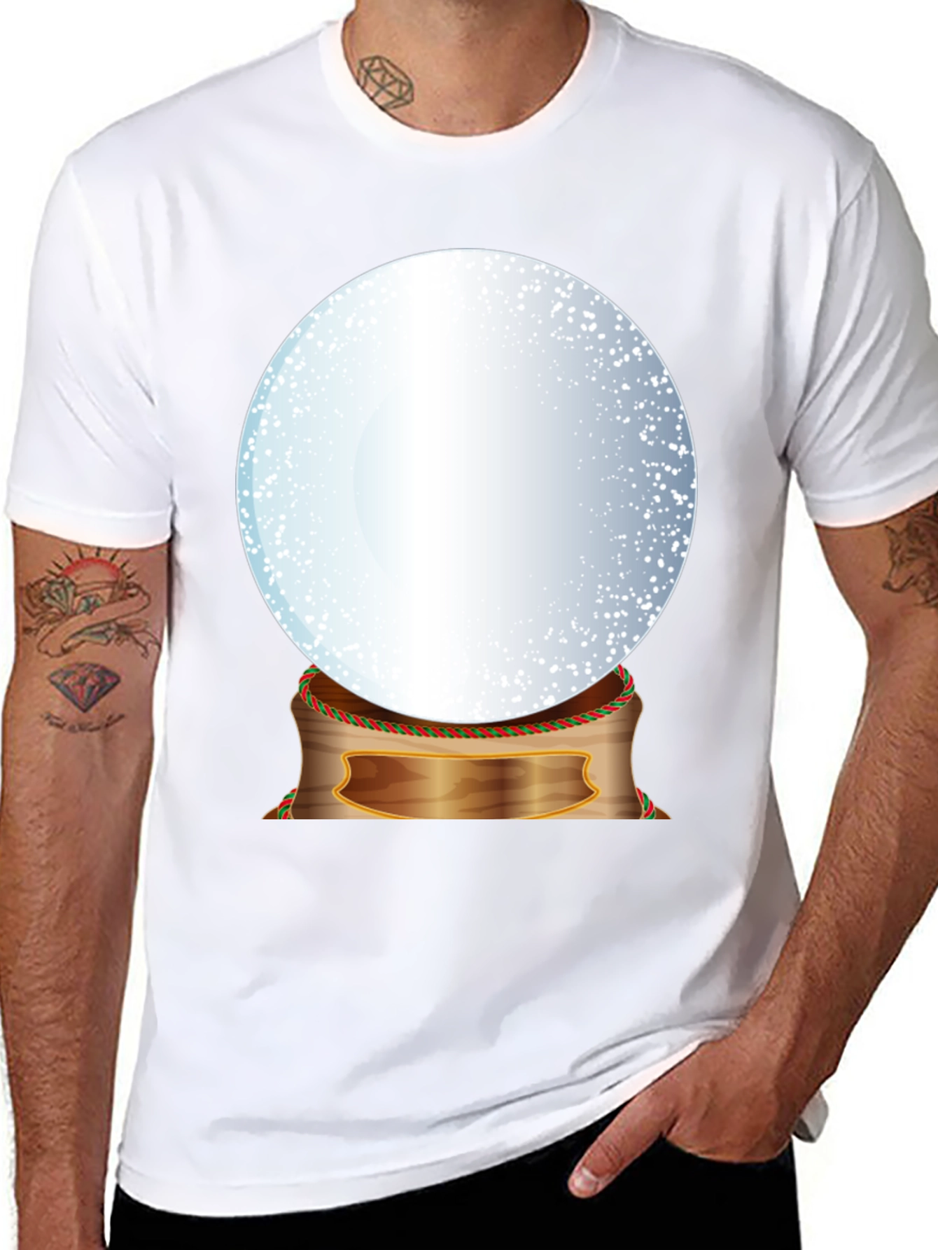 Black Snow Globe Graphic Tee - Holiday Fun! view 8